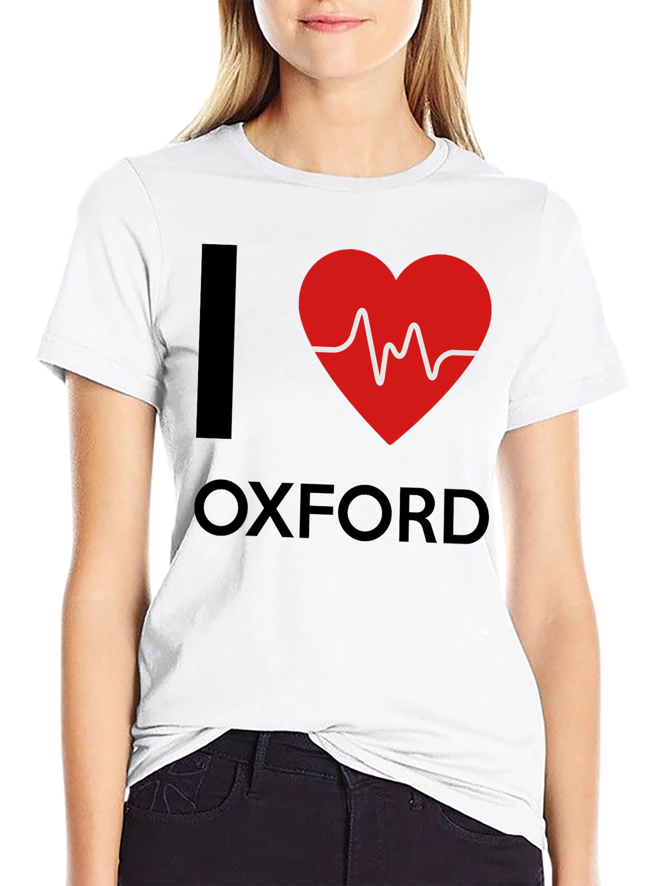 I Heart Oxford T-Shirt - Black Cotton Graphic Tee