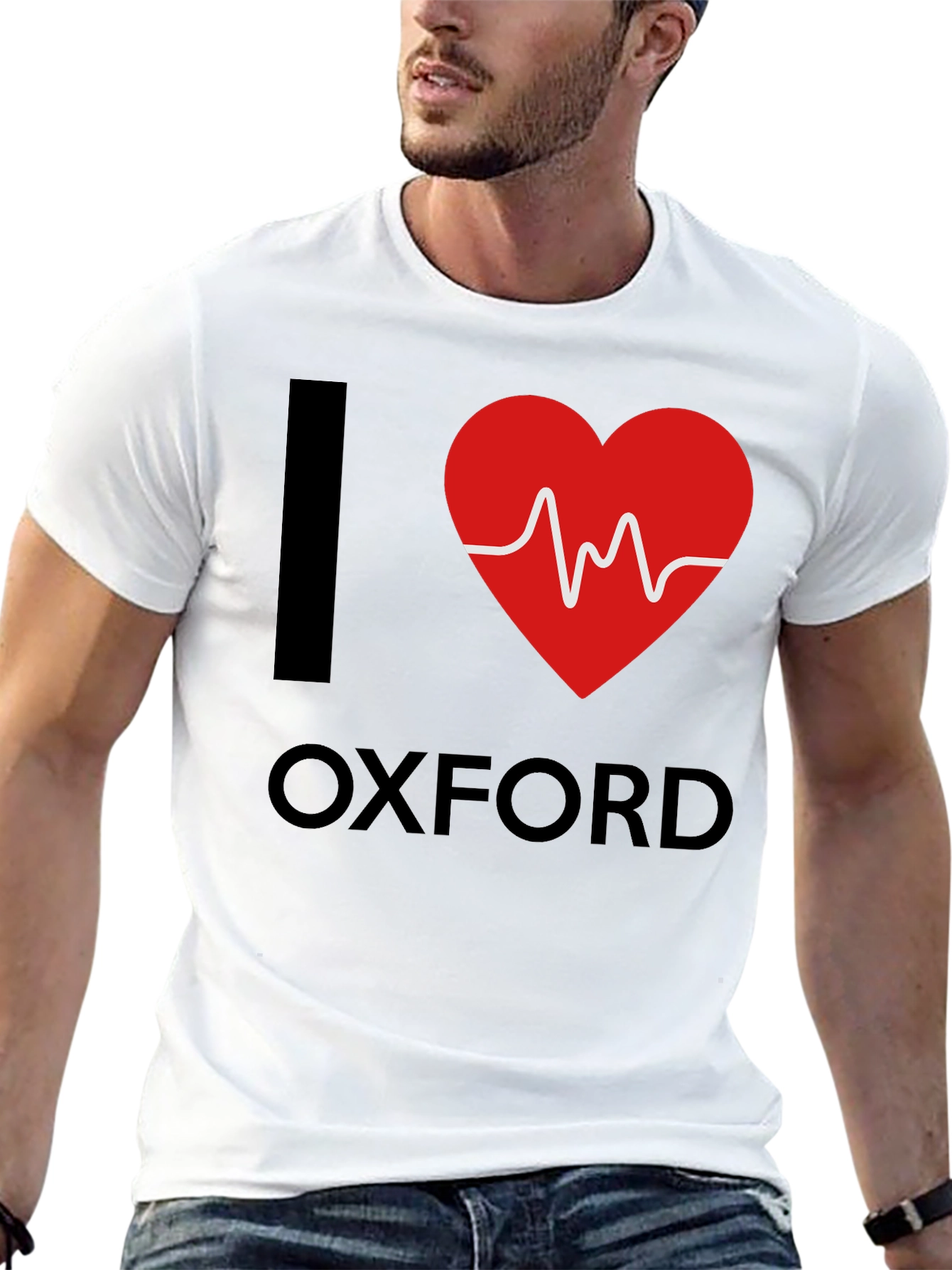 I Heart Oxford T-Shirt - Black Cotton Graphic Tee