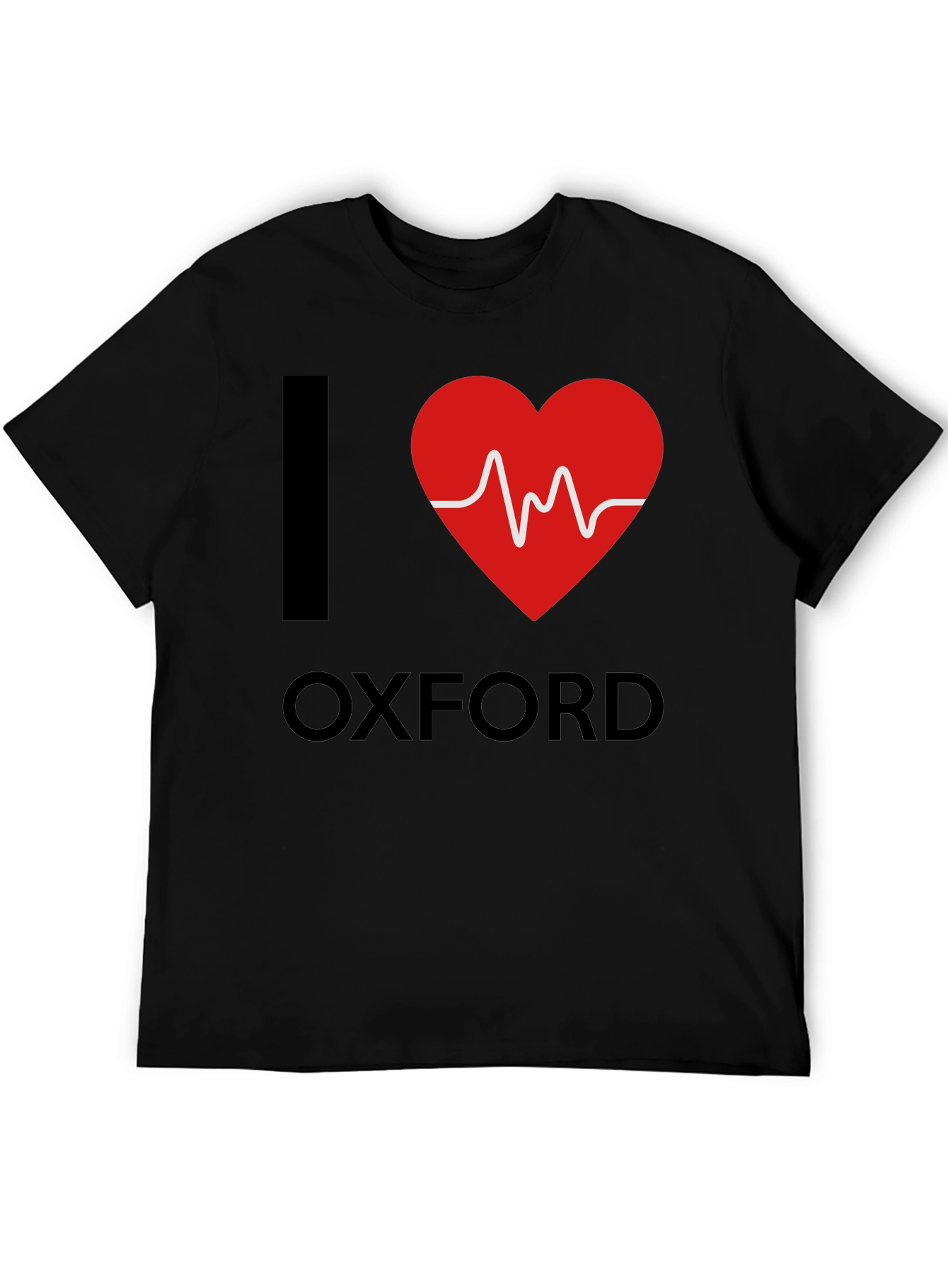 I Heart Oxford T-Shirt - Black Cotton Graphic Tee