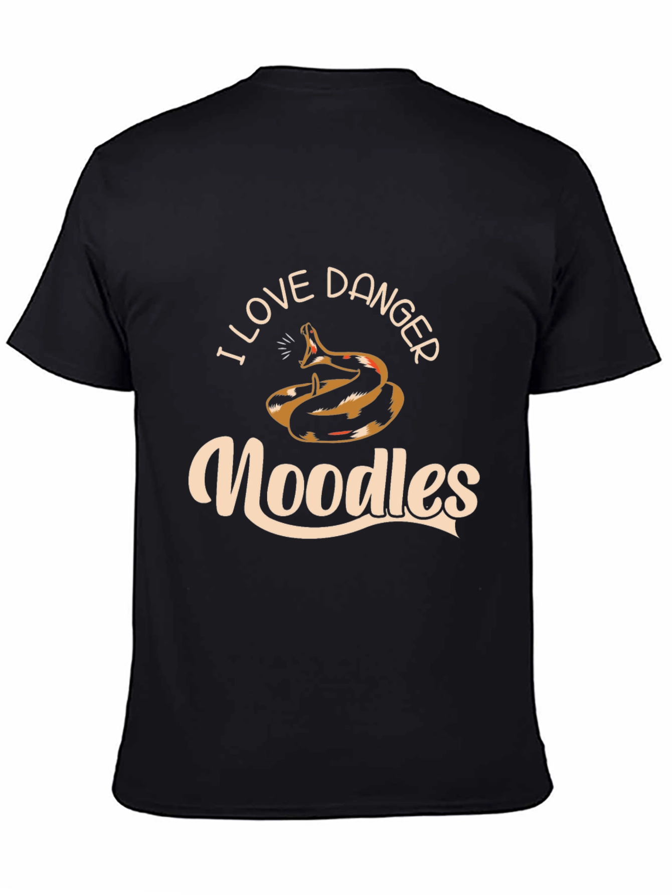 I Love Danger Noodles Snake Graphic T-Shirt