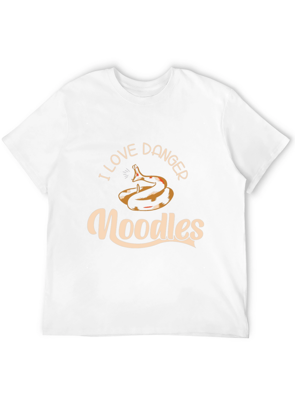 I Love Danger Noodles Snake Graphic T-Shirt