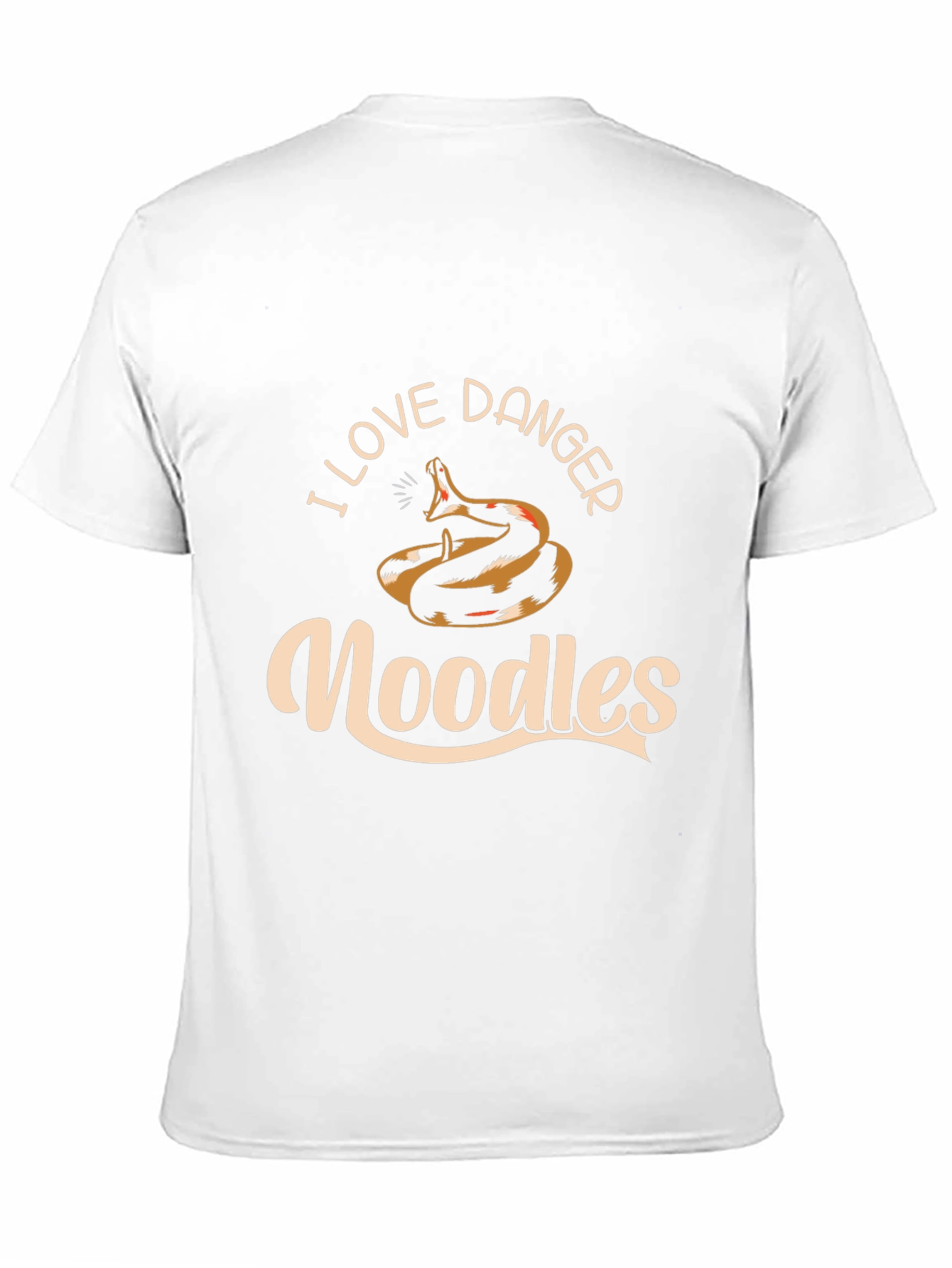 I Love Danger Noodles Snake Graphic T-Shirt