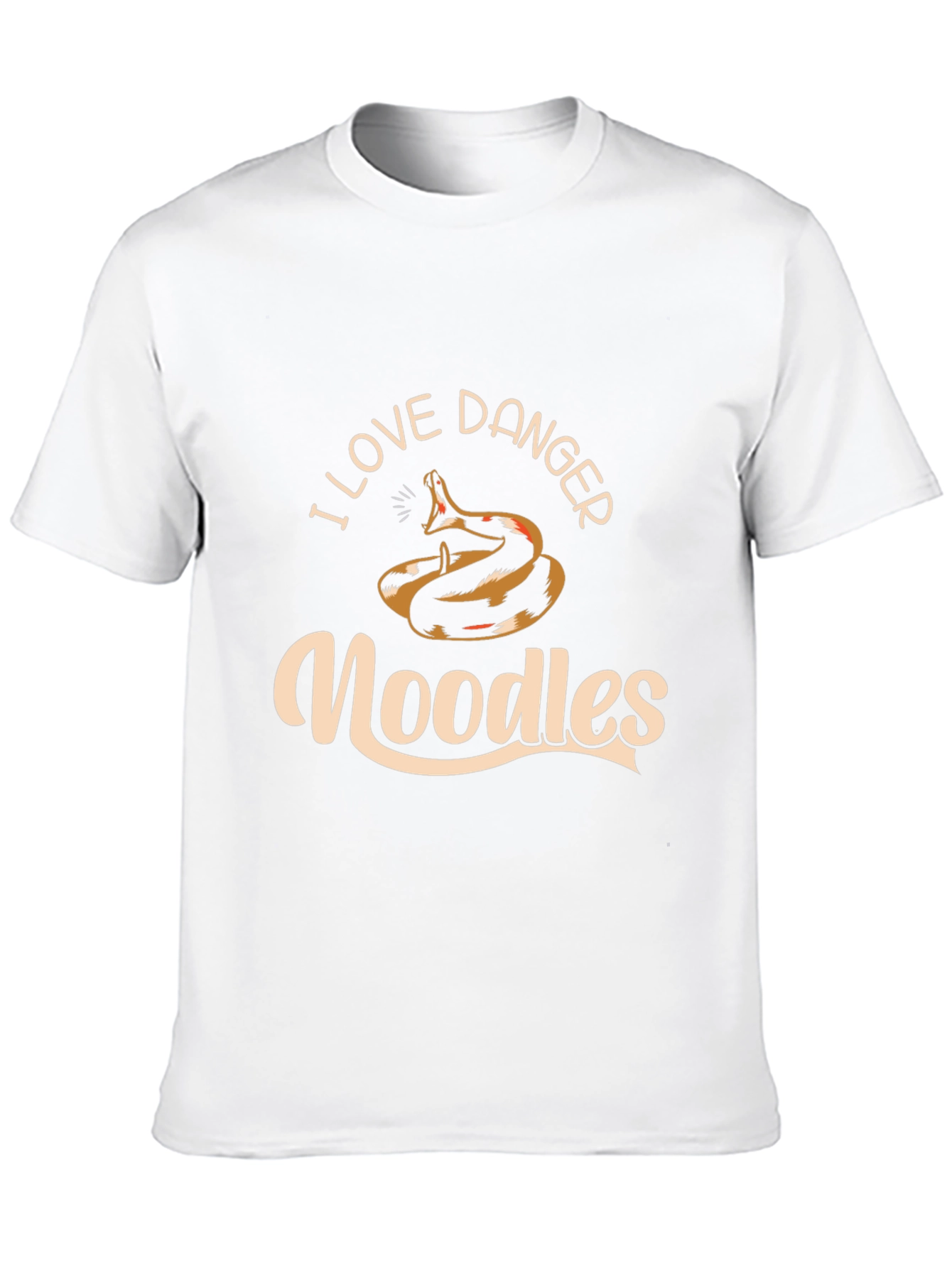 I Love Danger Noodles Snake Graphic T-Shirt