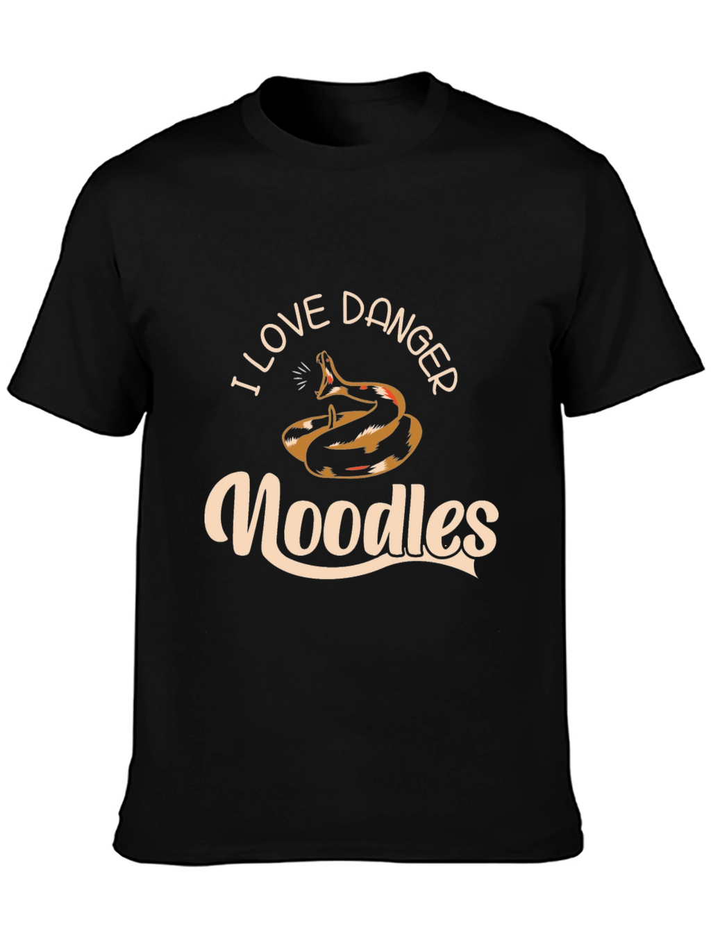 I Love Danger Noodles Snake Graphic T-Shirt