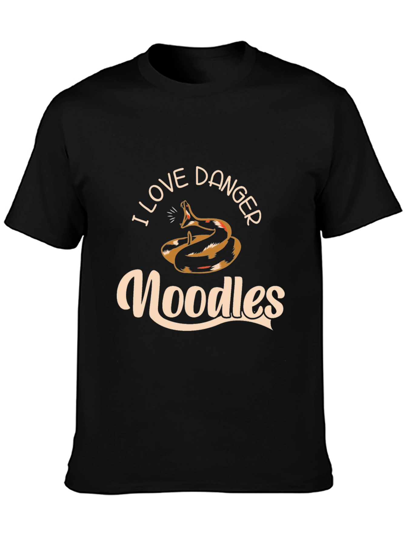 I Love Danger Noodles Snake Graphic T-Shirt