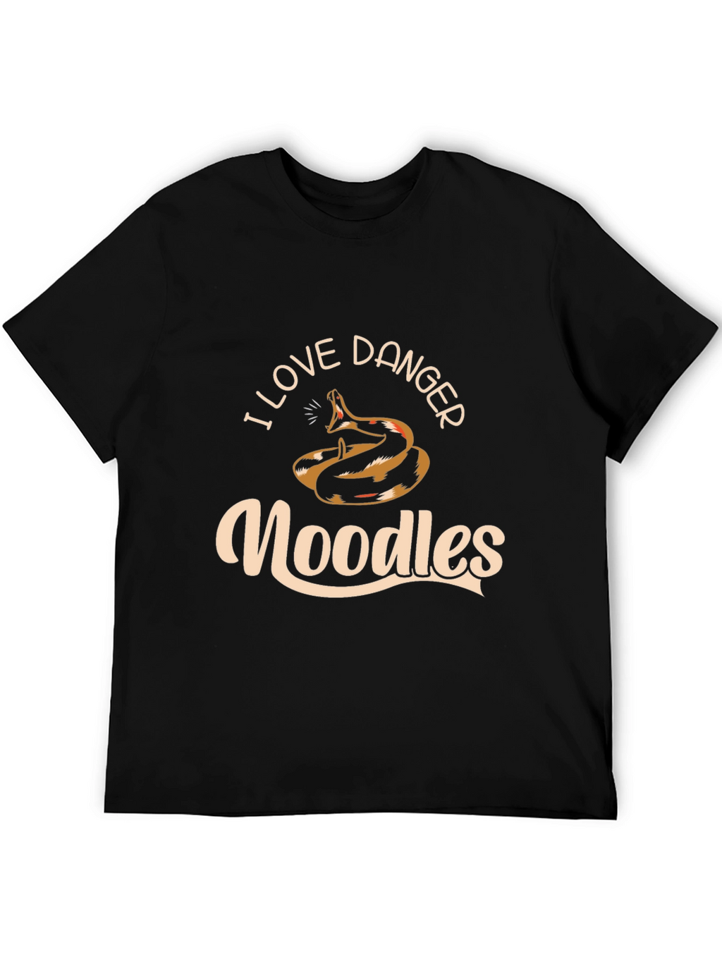 I Love Danger Noodles Snake Graphic T-Shirt
