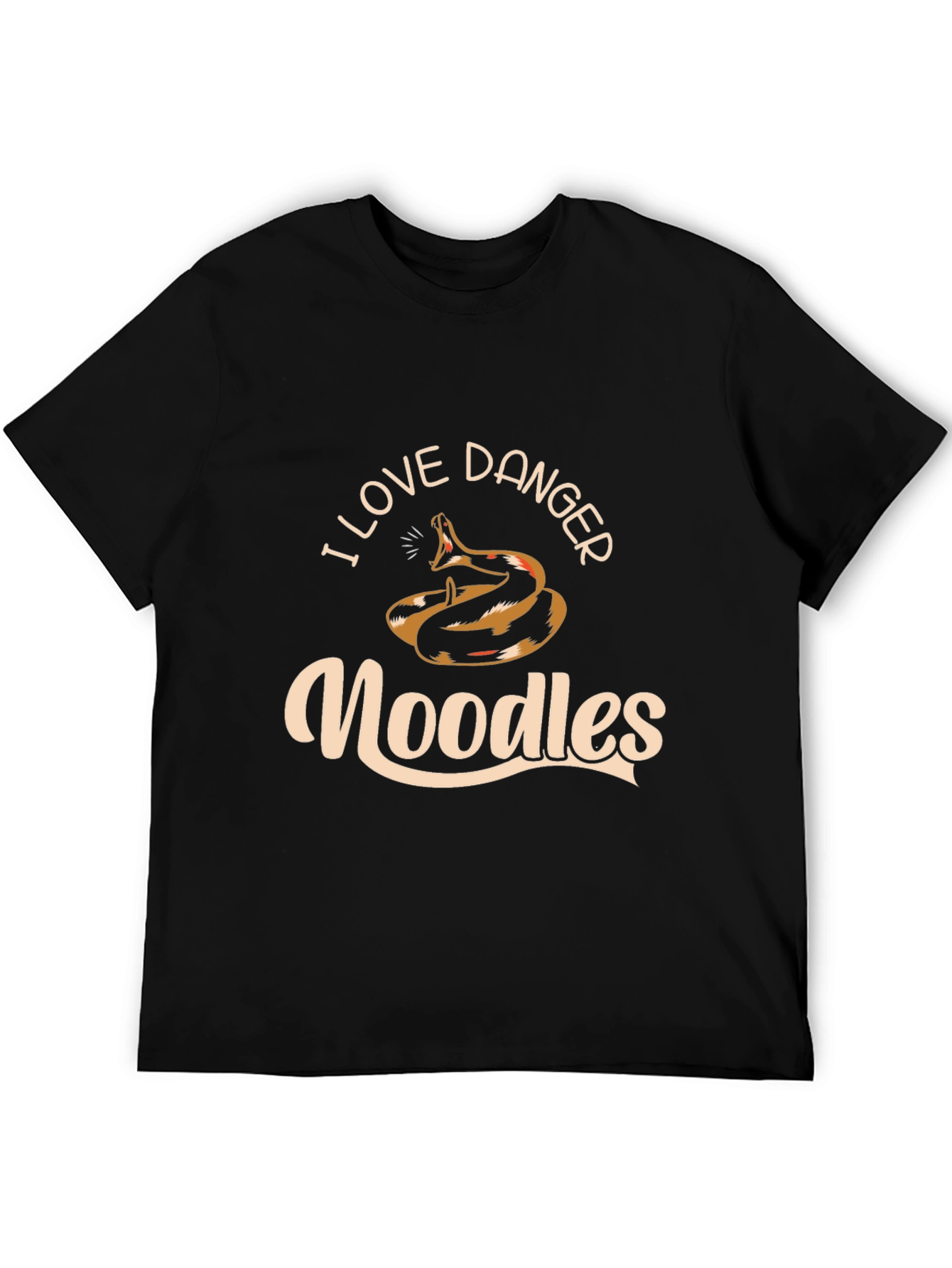 I Love Danger Noodles Snake Graphic T-Shirt