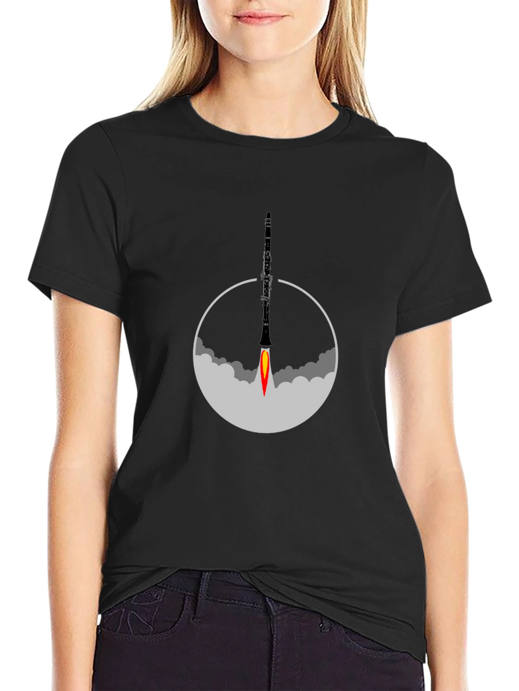 Rocket Clarinet T-Shirt - Music Lover Apparel
