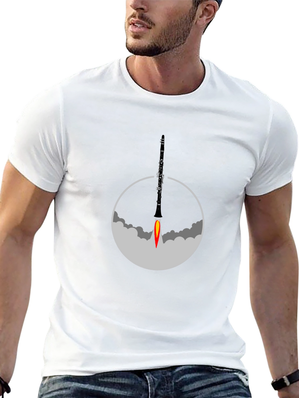 Rocket Clarinet T-Shirt - Music Lover Apparel