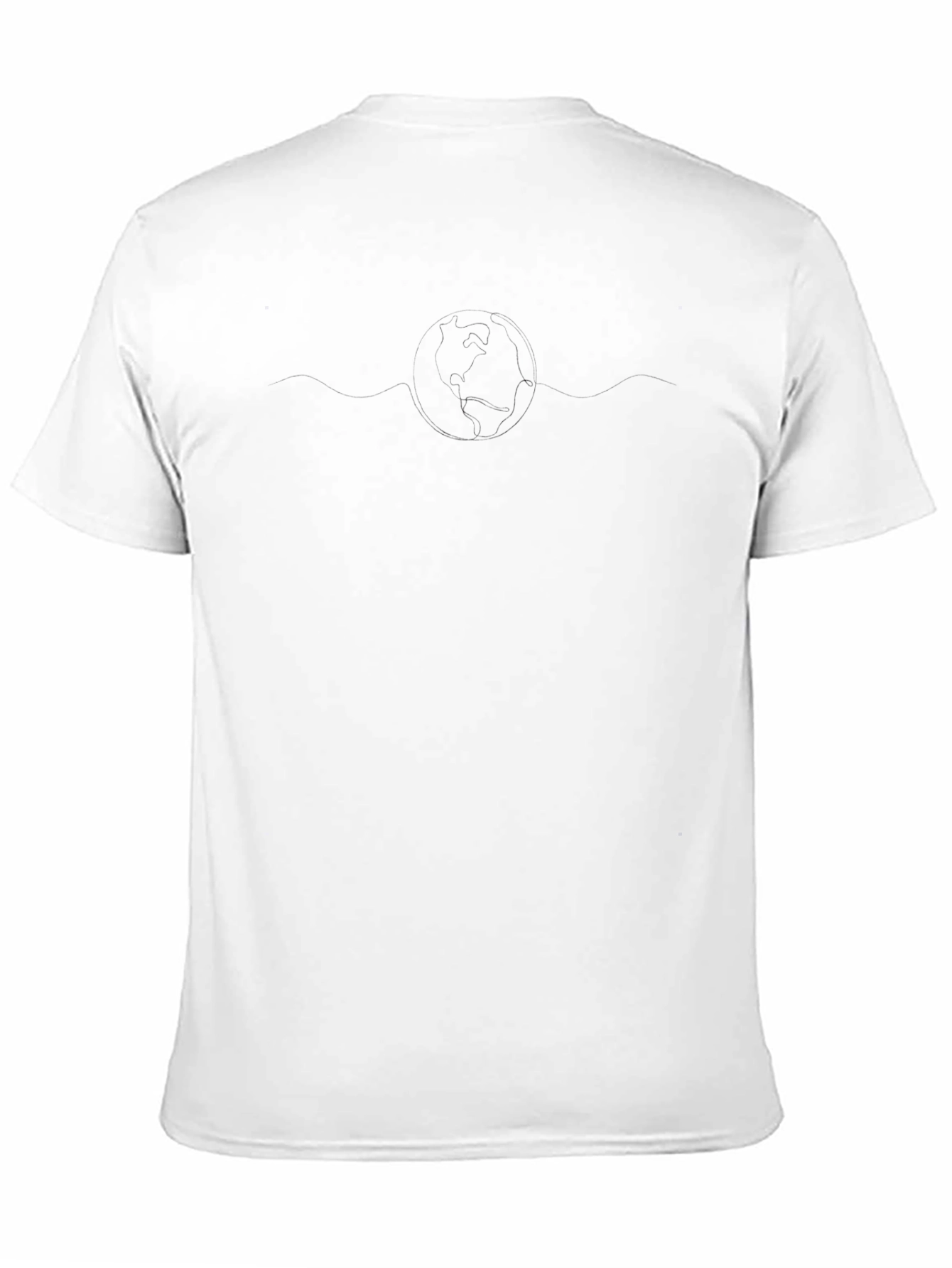 Earth One Line Black T-Shirt