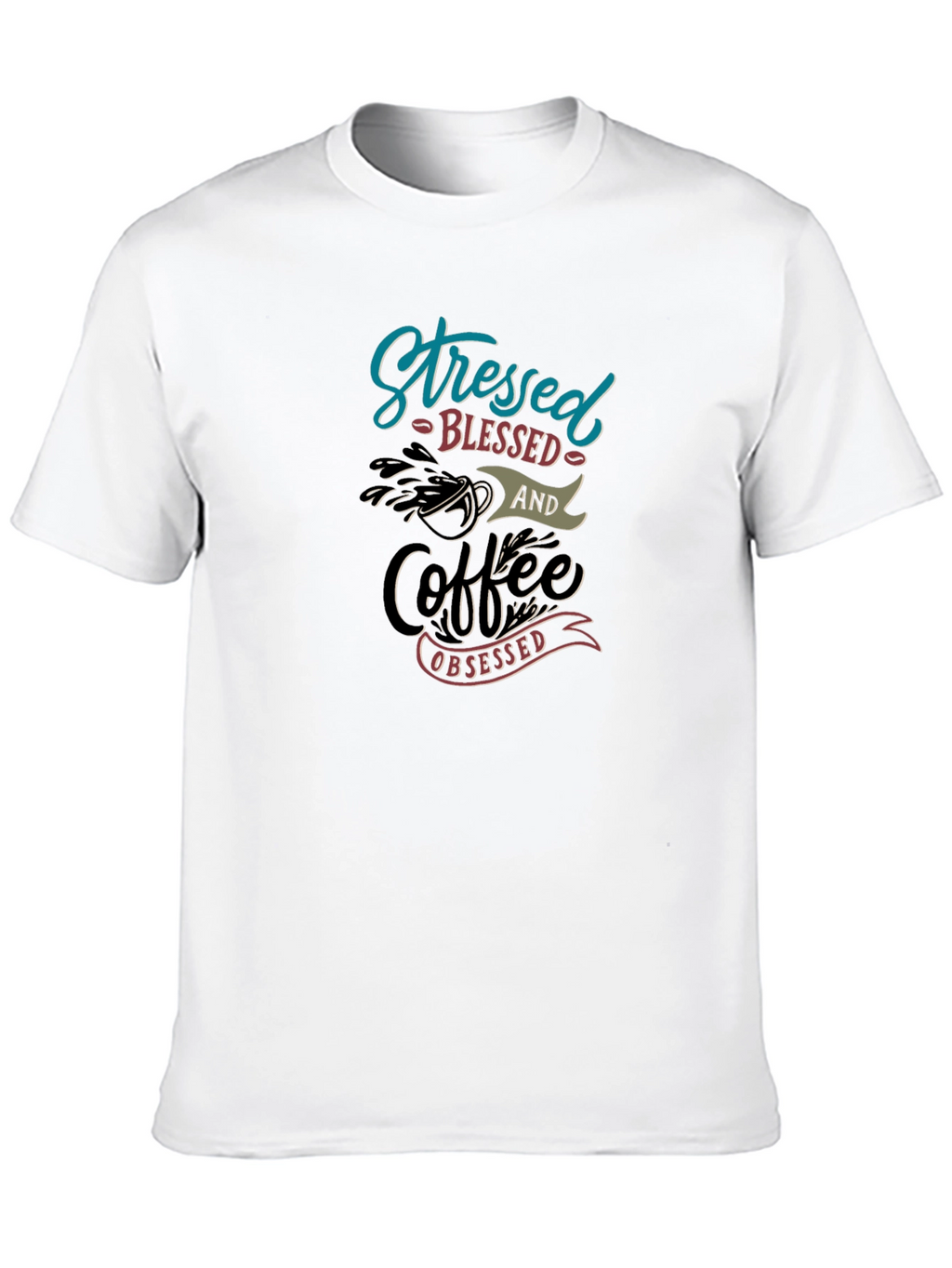 Stressed Blessed Coffee Obsessed Graphic Tee