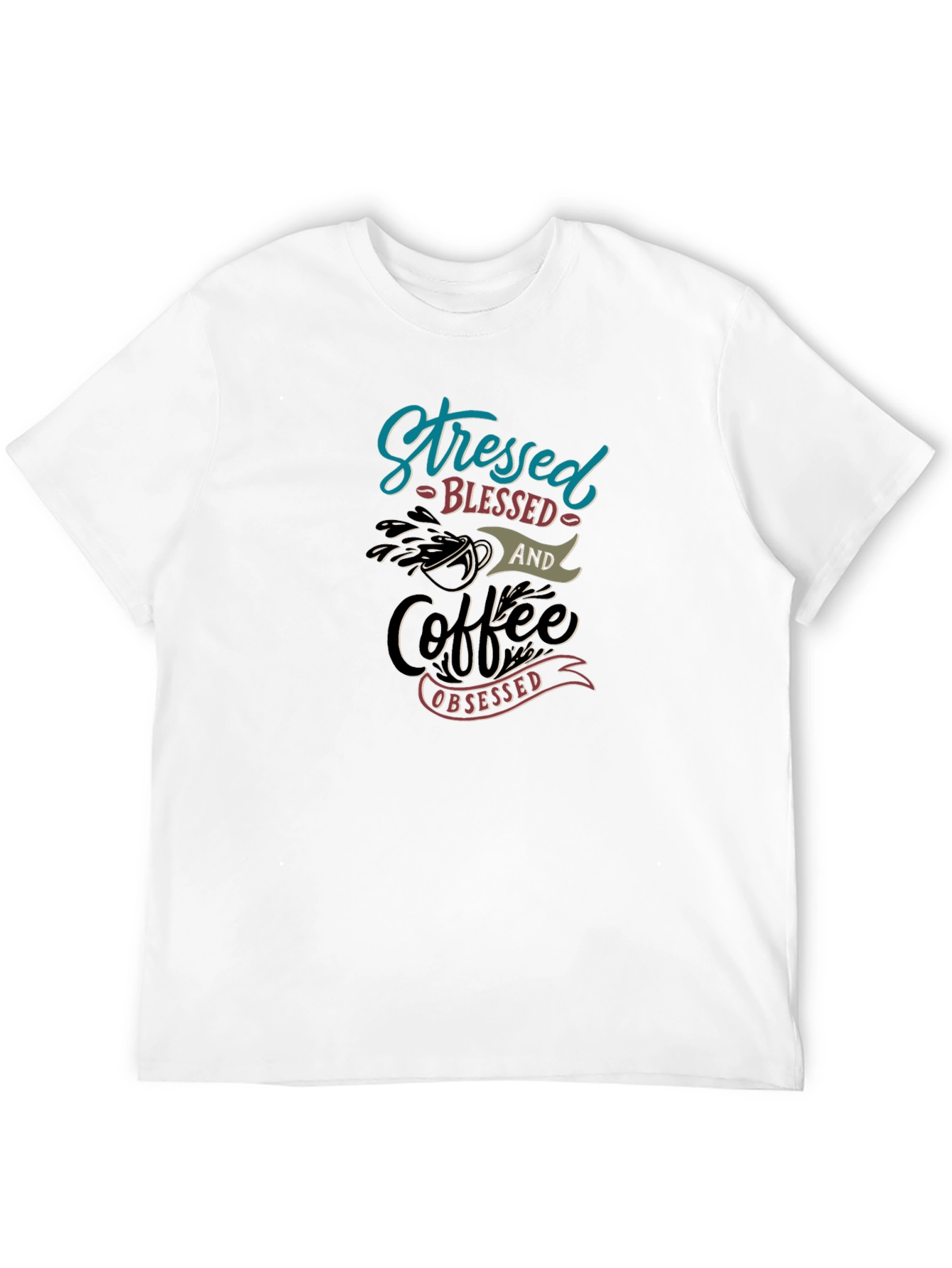 Stressed Blessed Coffee Obsessed Graphic Tee