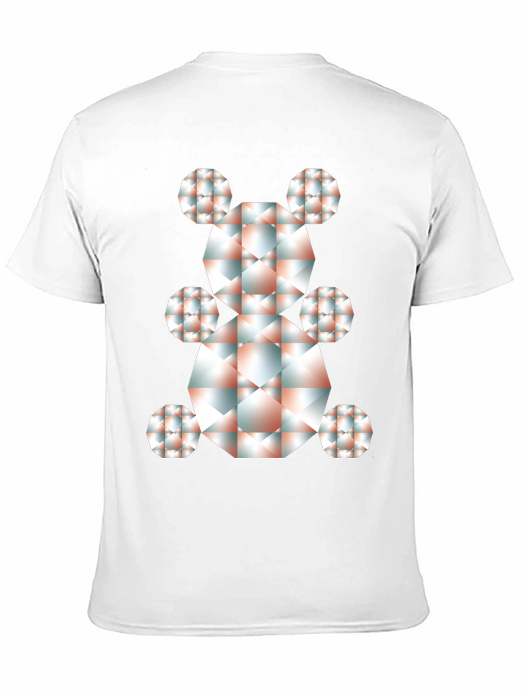 Geometric Bear Graphic Tee - Modern Art Shirt