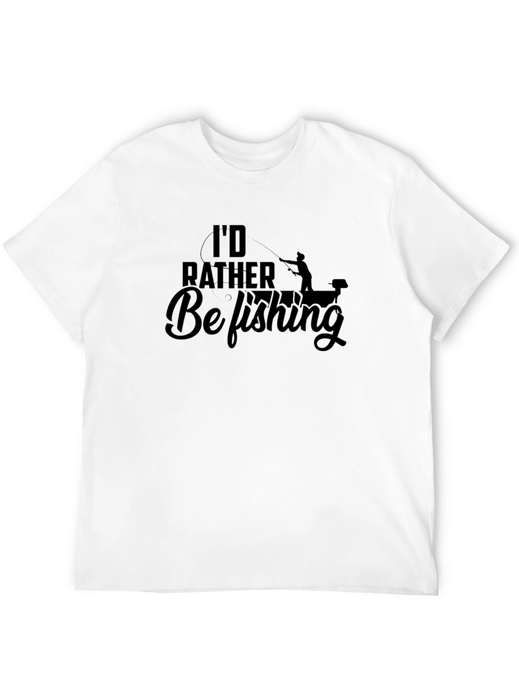 Id Rather Be Fishing T-Shirt - Black