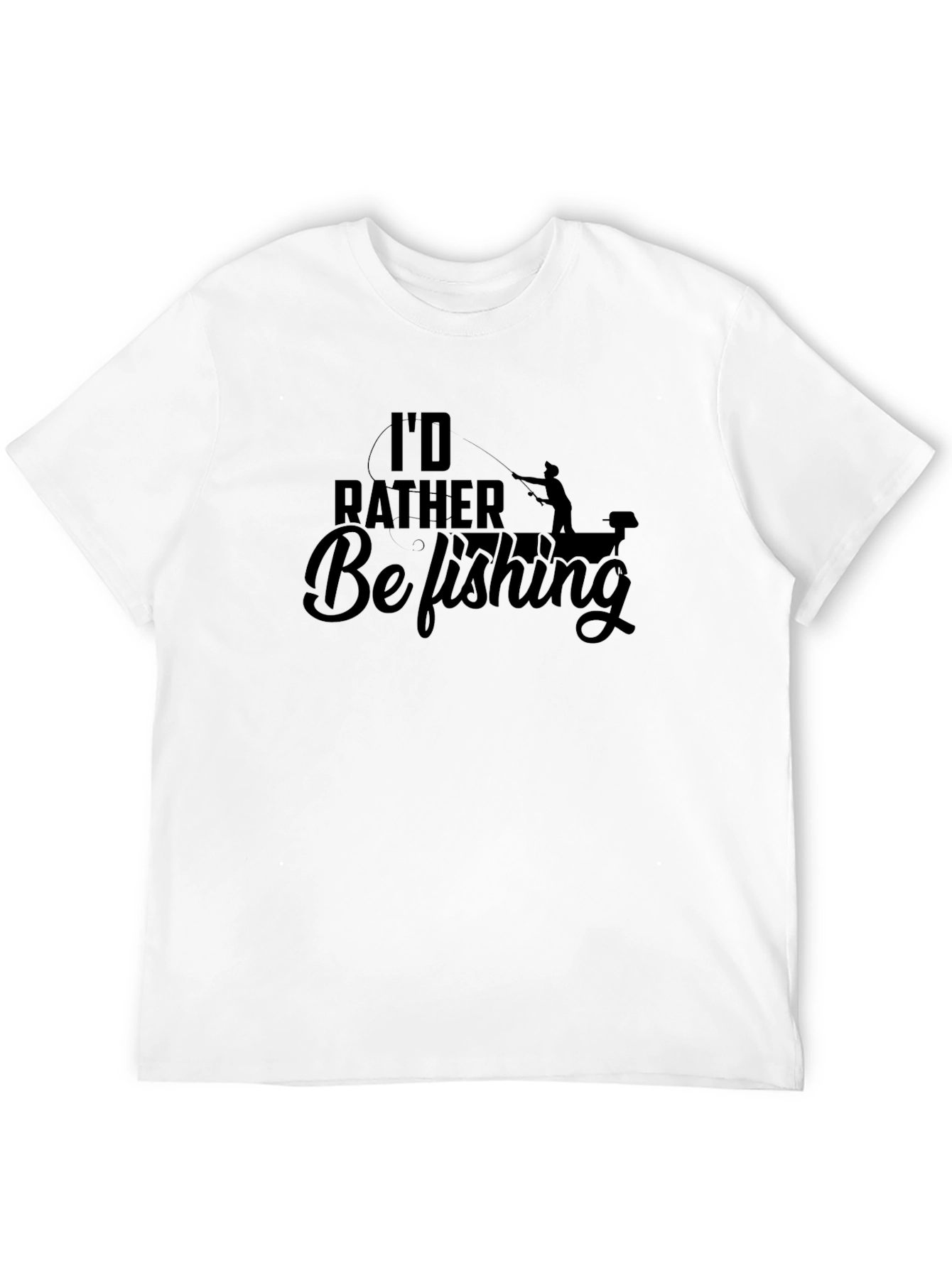 Id Rather Be Fishing T-Shirt - Black