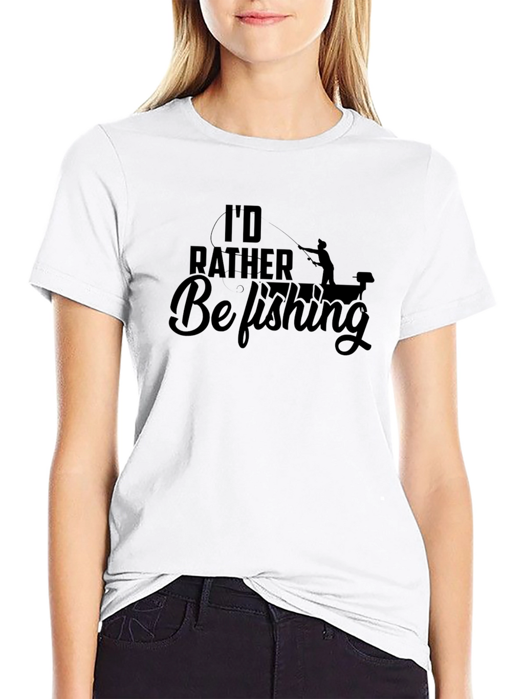 Id Rather Be Fishing T-Shirt - Black
