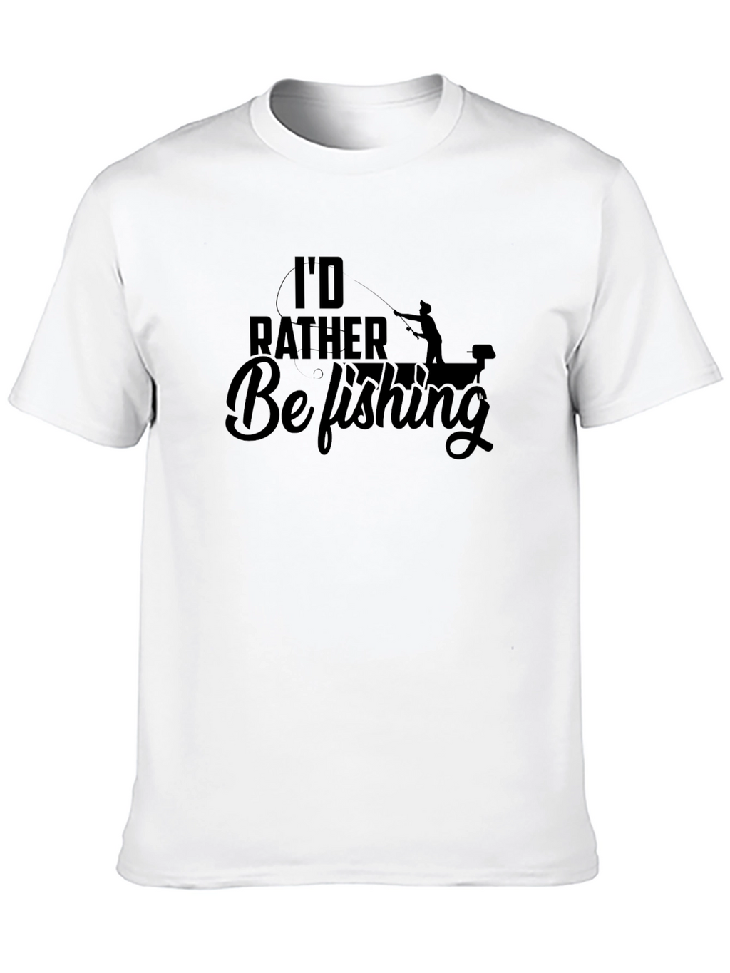 Id Rather Be Fishing T-Shirt - Black