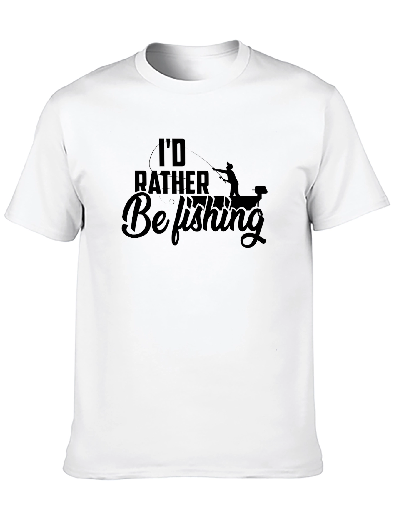 Id Rather Be Fishing T-Shirt - Black