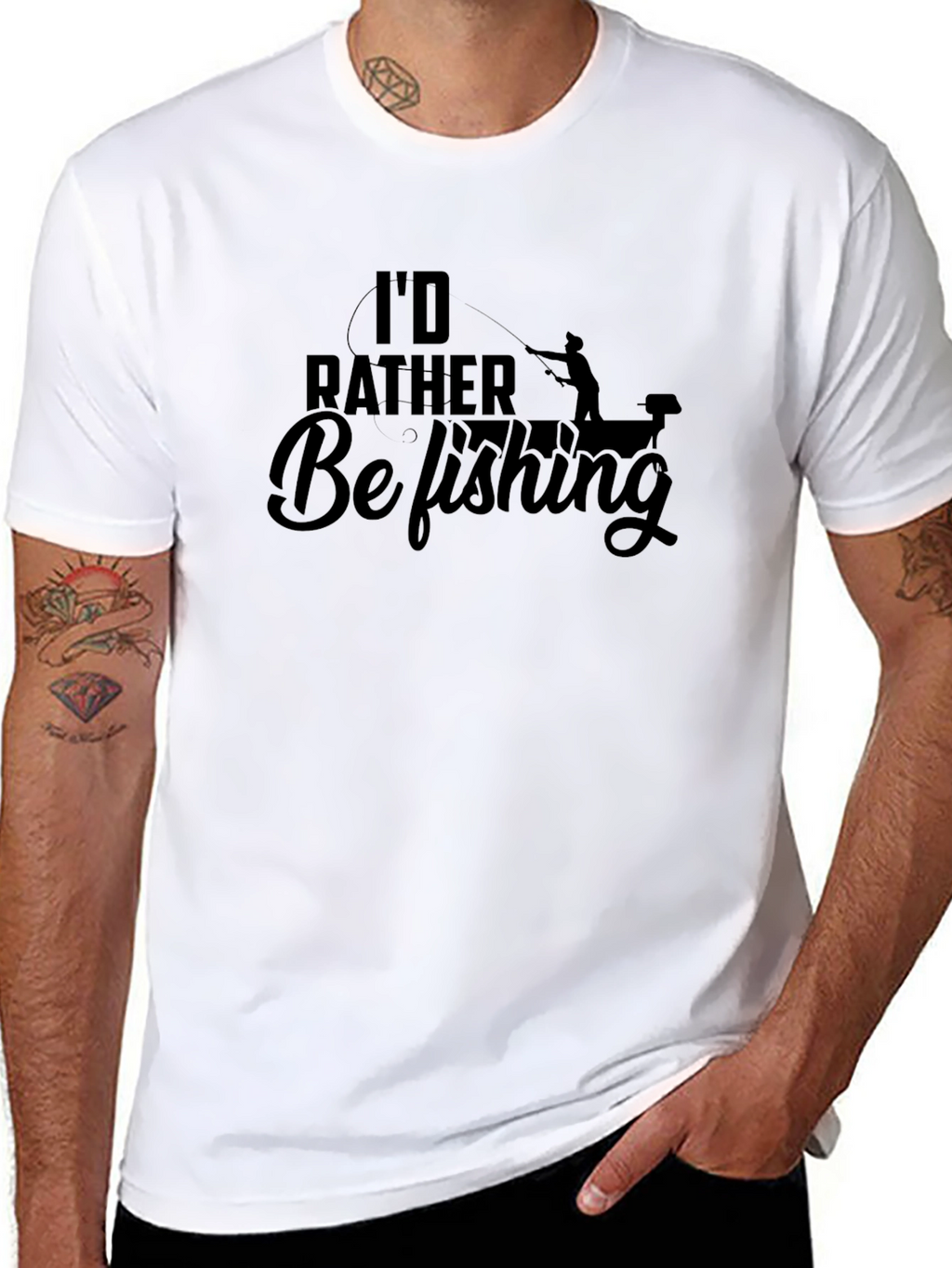 Id Rather Be Fishing T-Shirt - Black
