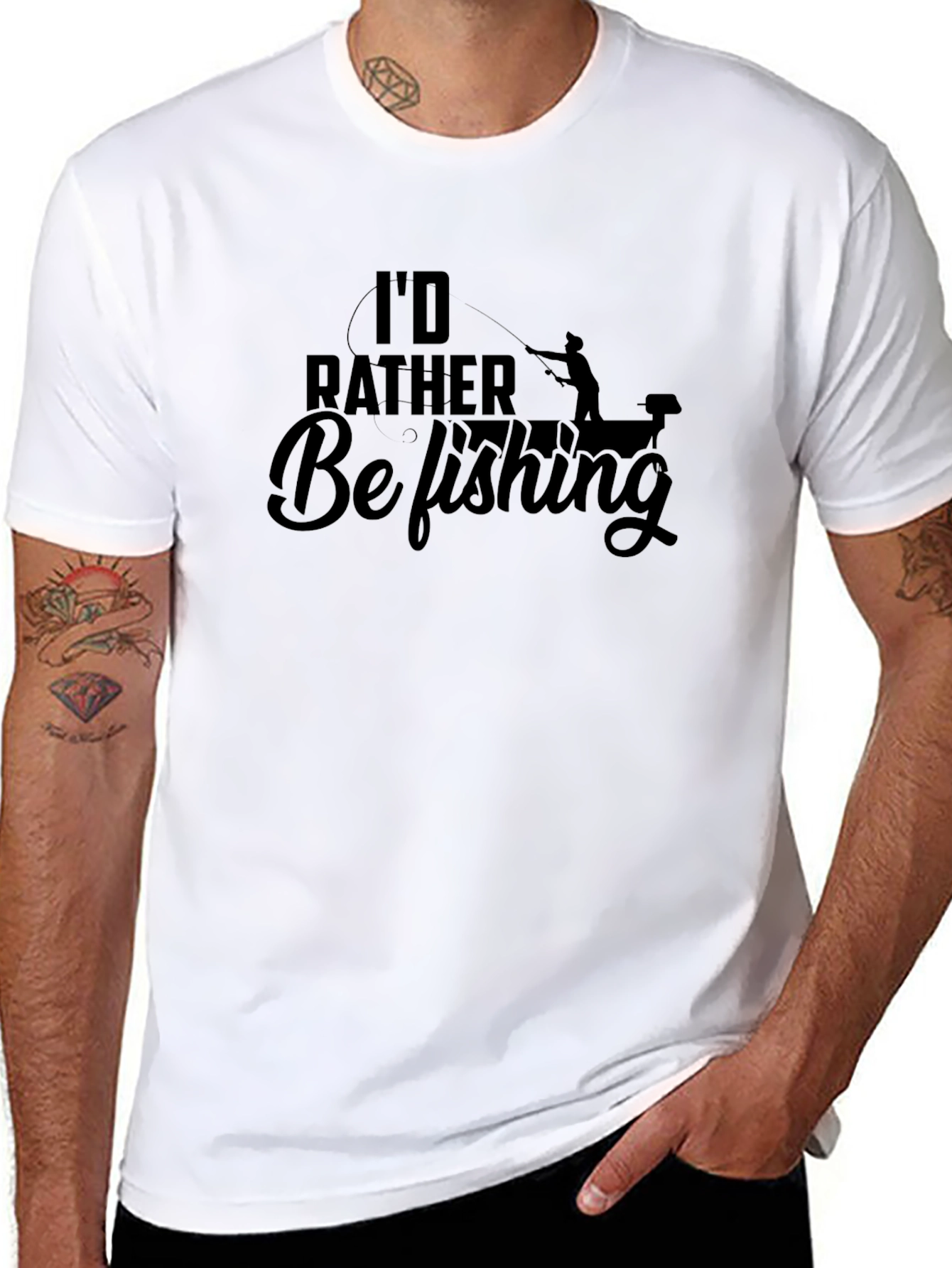 Id Rather Be Fishing T-Shirt - Black
