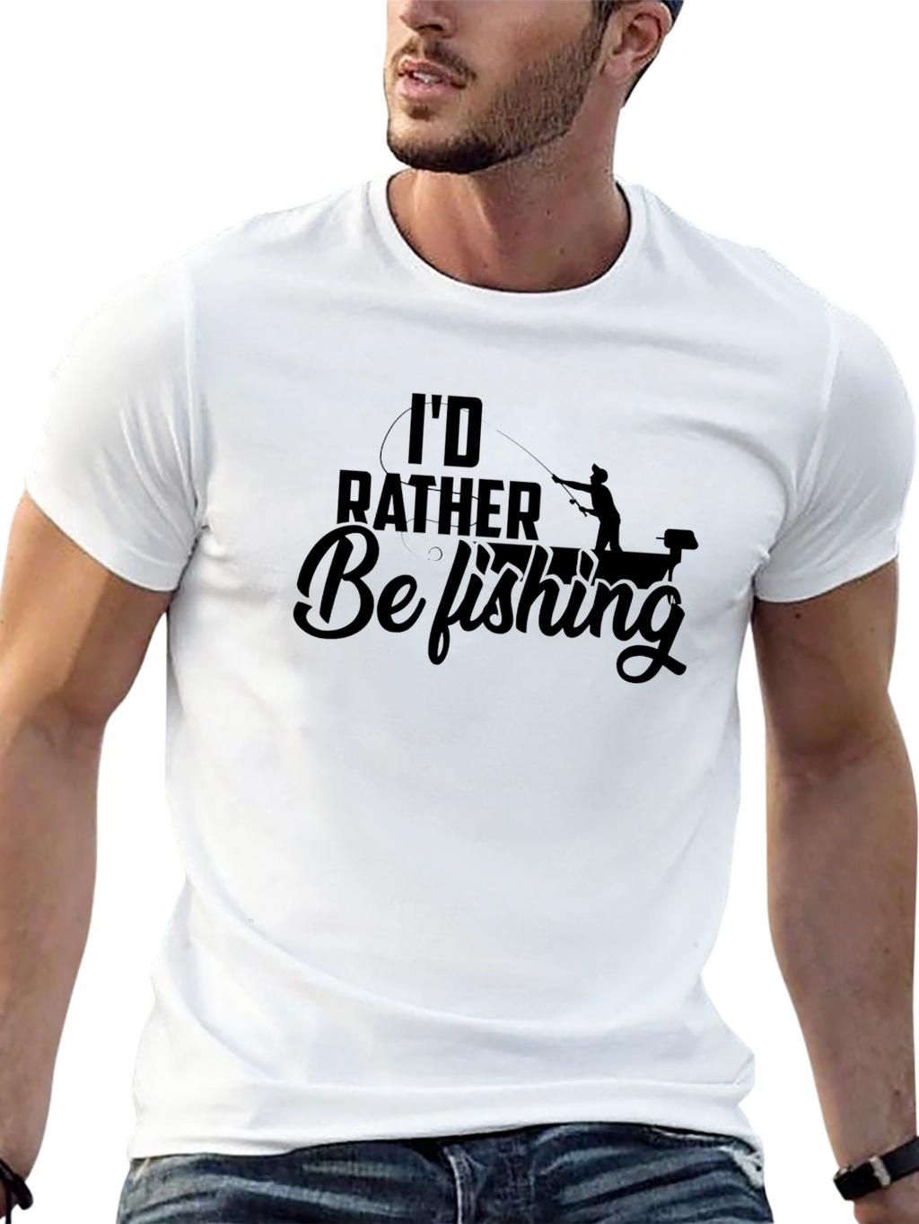 Id Rather Be Fishing T-Shirt - Black