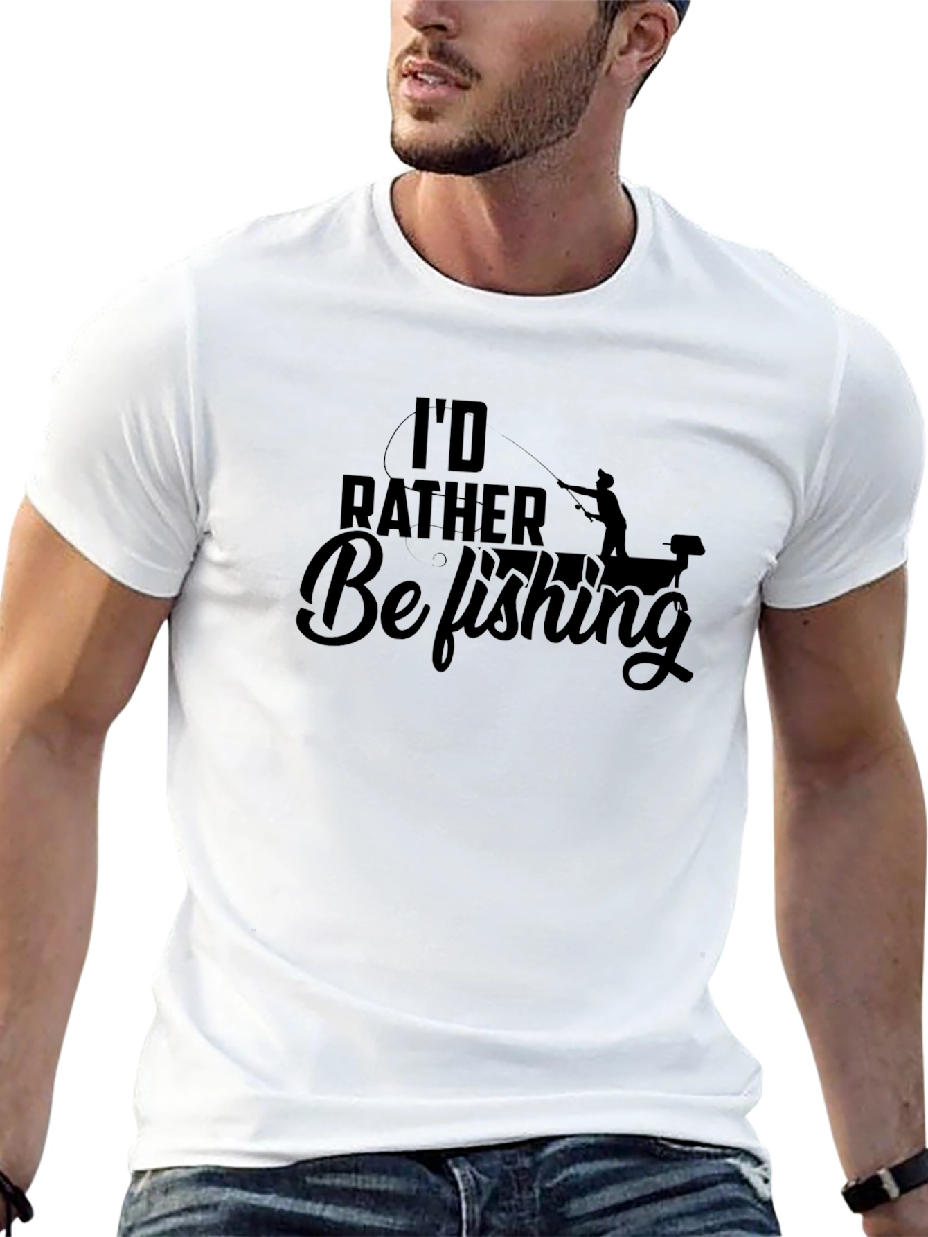 Id Rather Be Fishing T-Shirt - Black