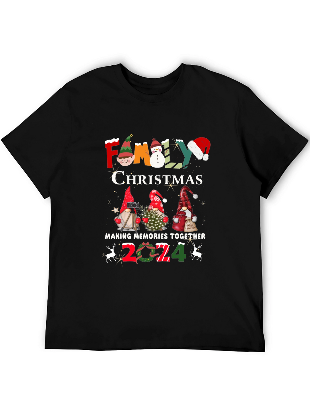 Family Christmas 2024 Gnome T-Shirt