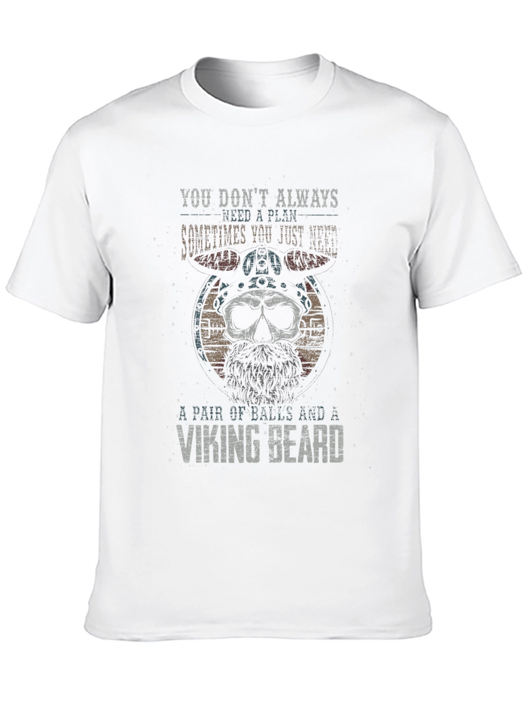 Viking Skull T-Shirt: Balls and Beard
