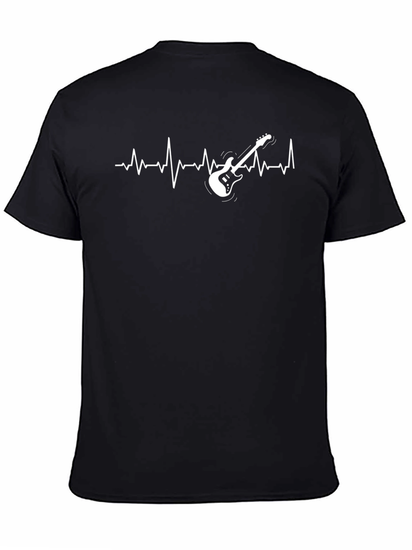 Guitar Heartbeat Graphic Mens T-Shirt