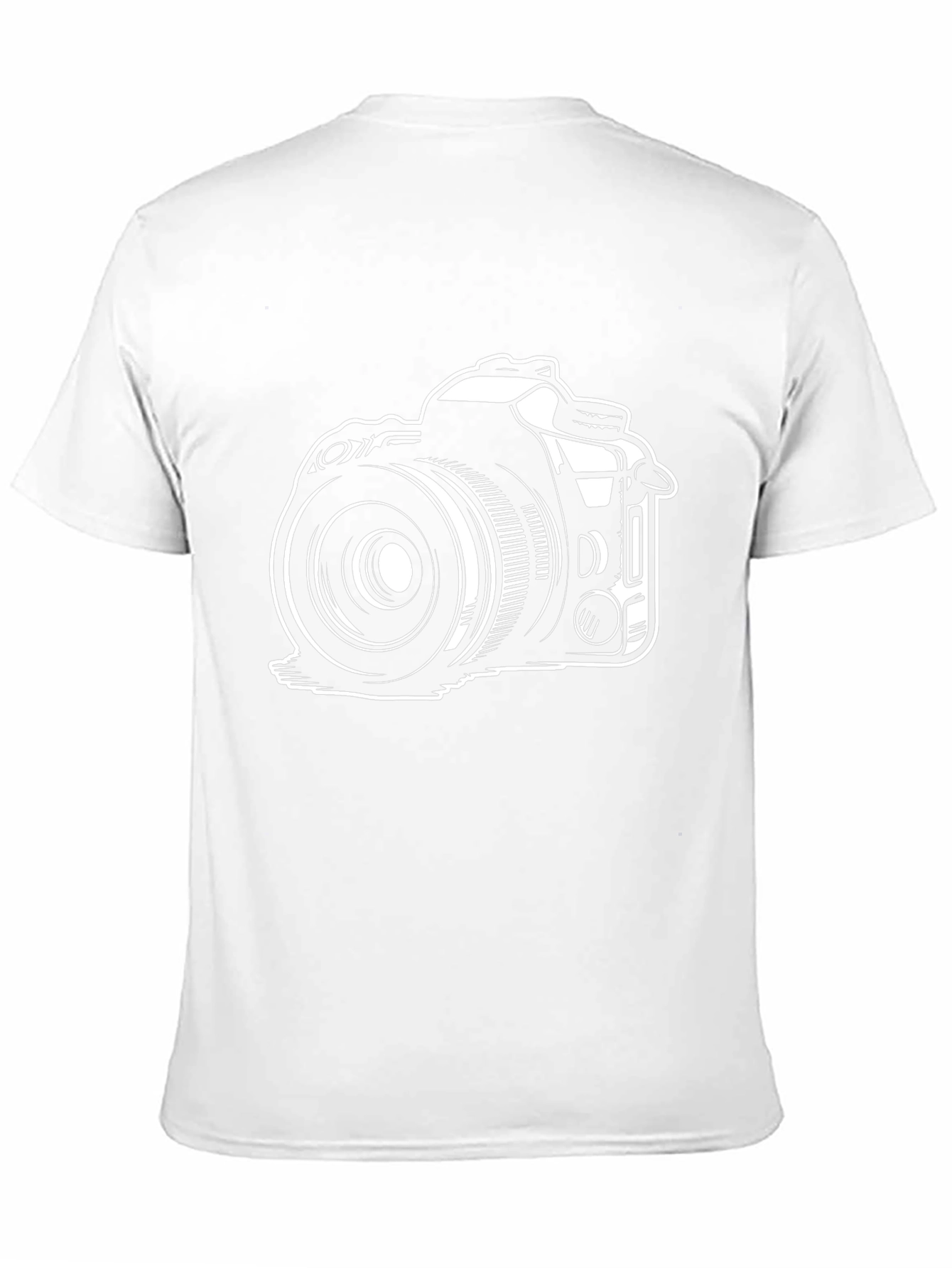 Camera Graphic Tee - Black Cotton Photographer T-Shirt