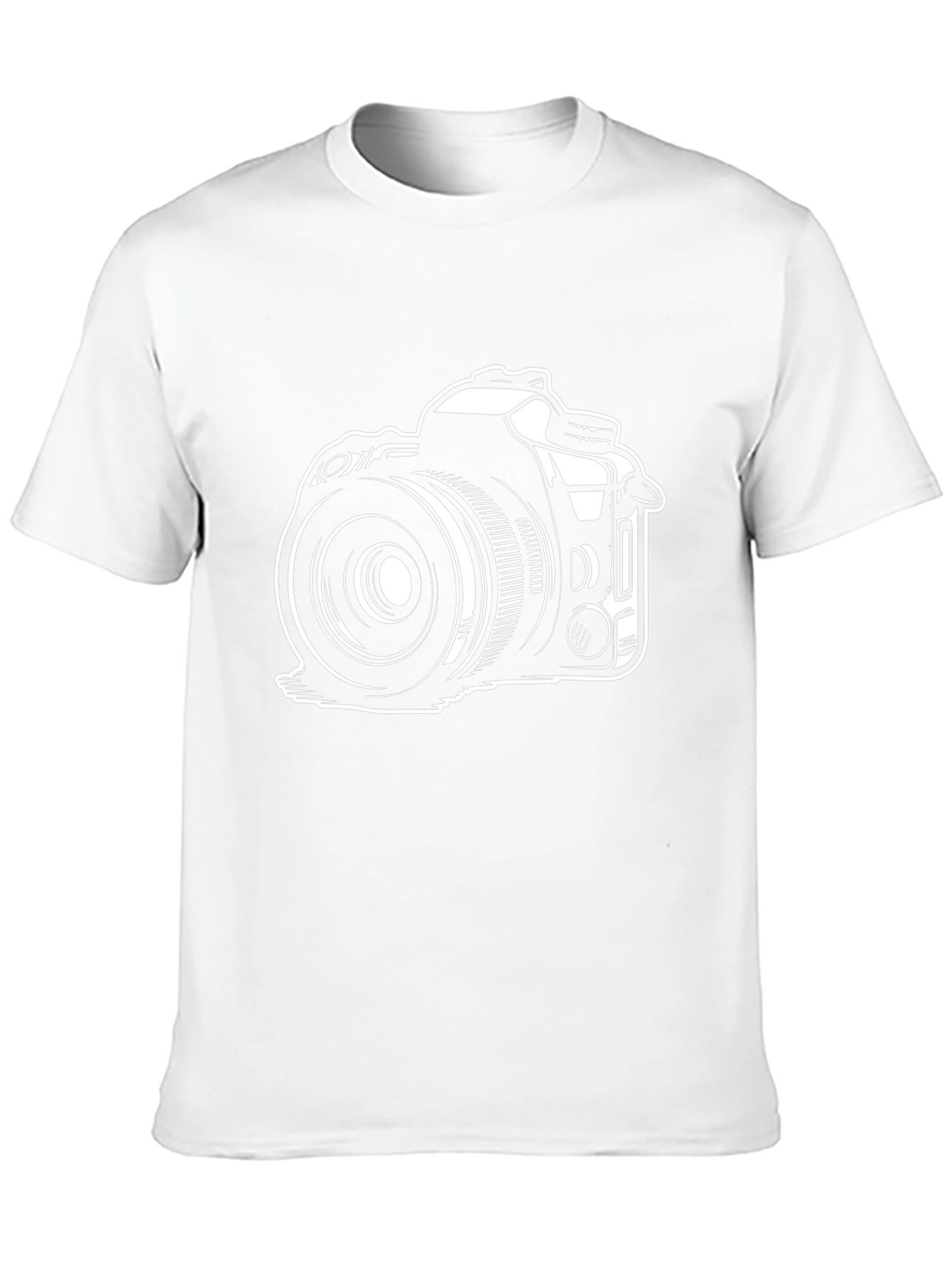 Camera Graphic Tee - Black Cotton Photographer T-Shirt