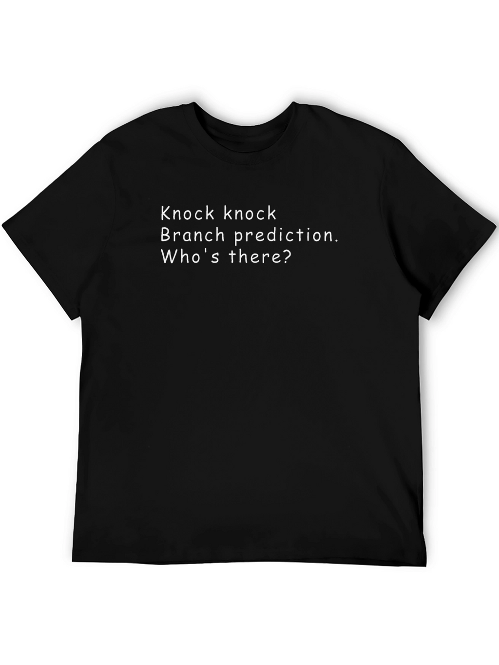 Knock Knock Branch Prediction T-Shirt - Black Cotton Blend