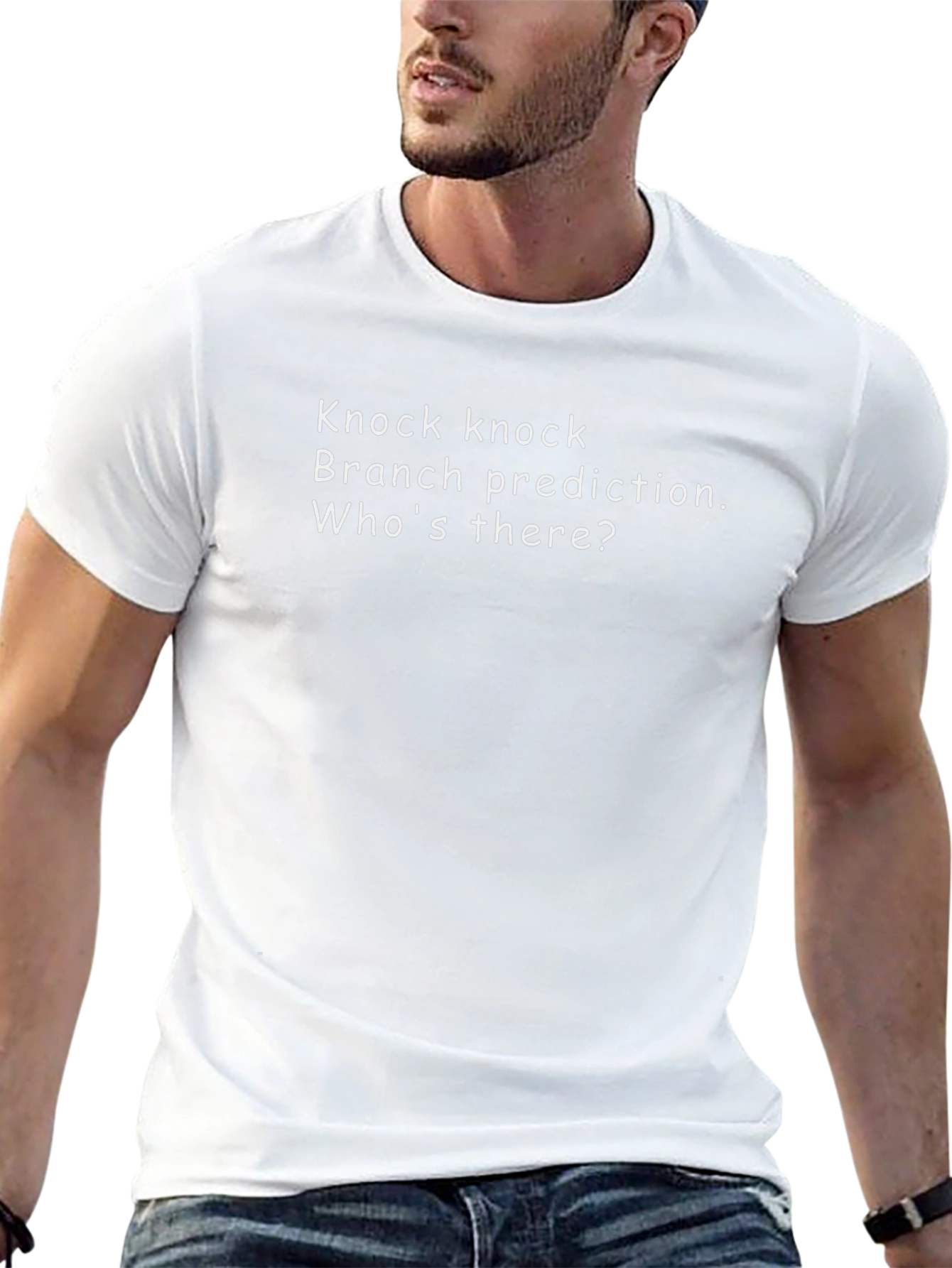 Knock Knock Branch Prediction T-Shirt - Black Cotton Blend