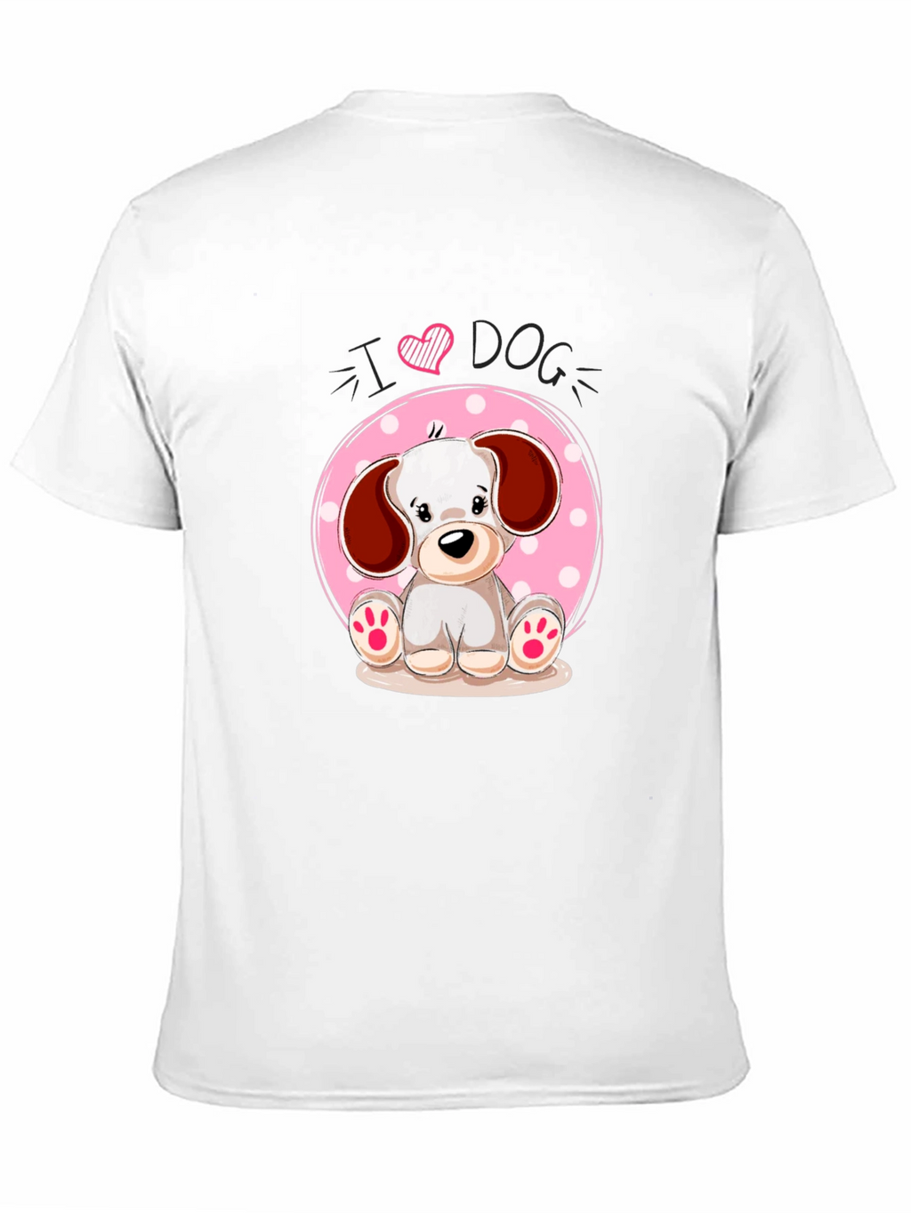 I Heart Dog Cute Puppy Graphic Tee - Black