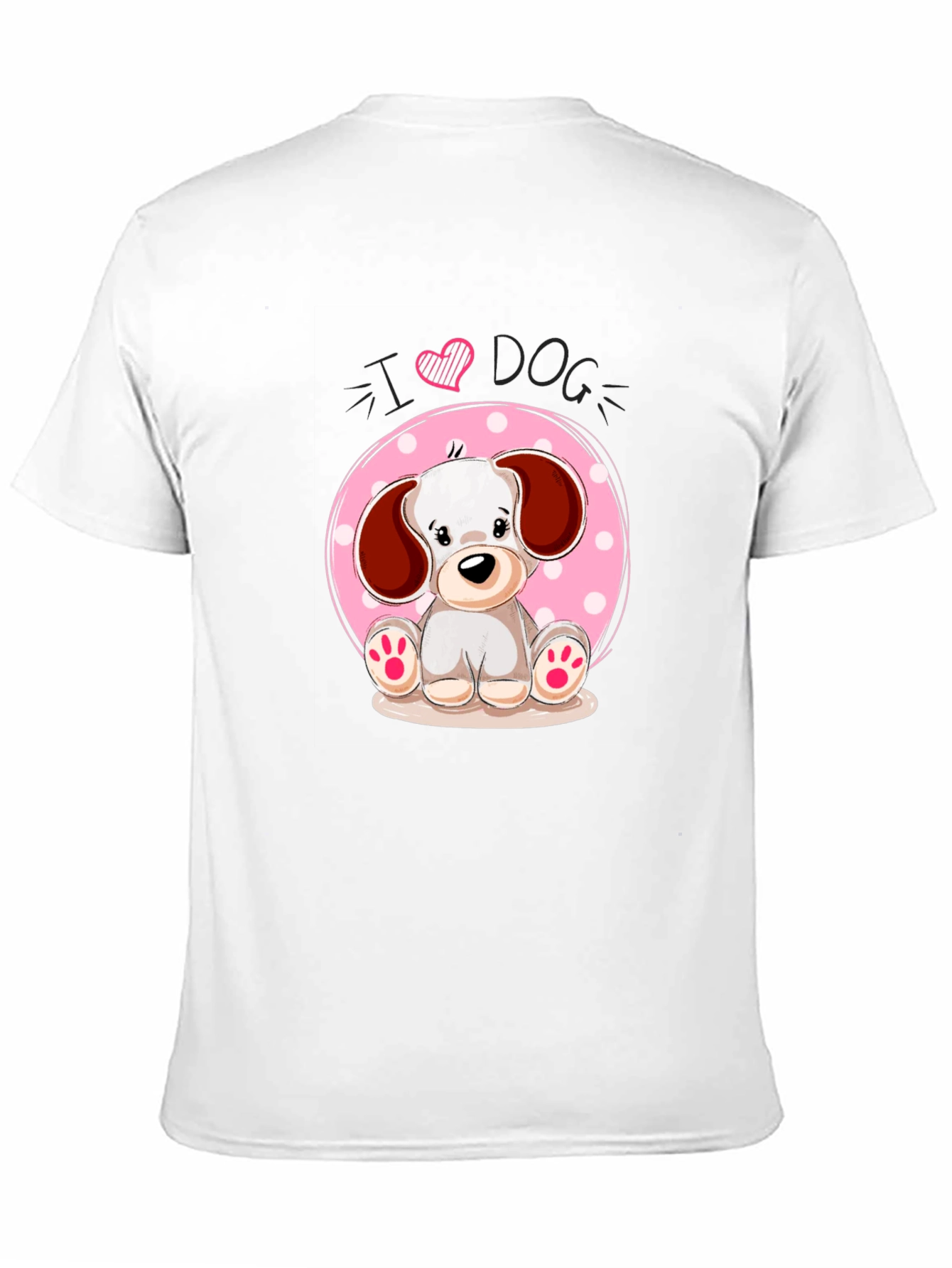 I Heart Dog Cute Puppy Graphic Tee - Black
