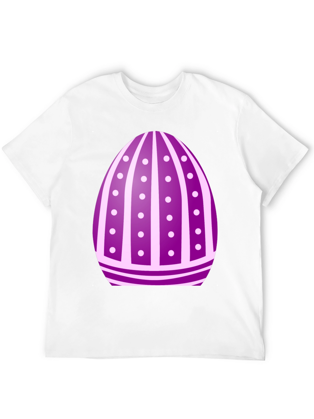 Easter Egg T-Shirt - Purple Striped Design