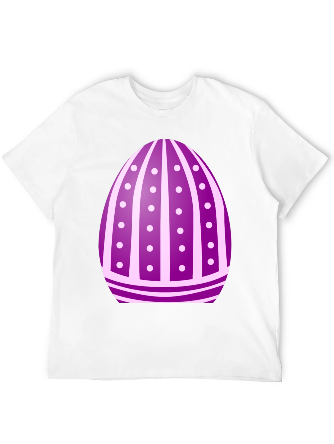 Easter Egg T-Shirt - Purple Striped Design