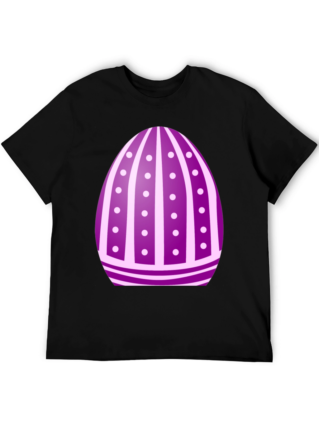 Easter Egg T-Shirt - Purple Striped Design