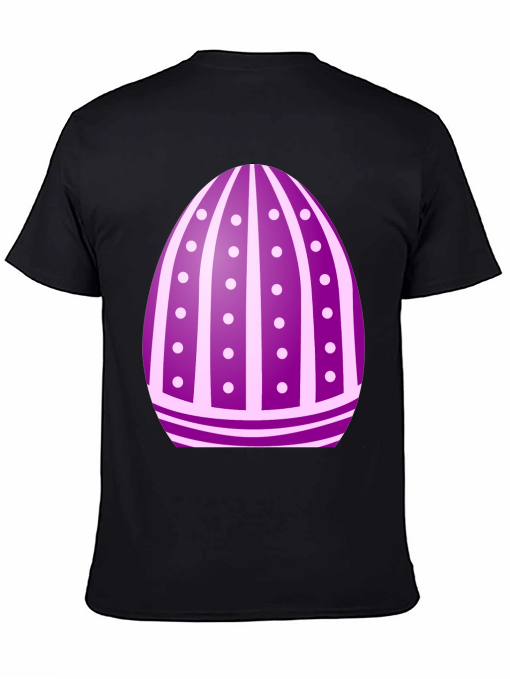 Easter Egg T-Shirt - Purple Striped Design