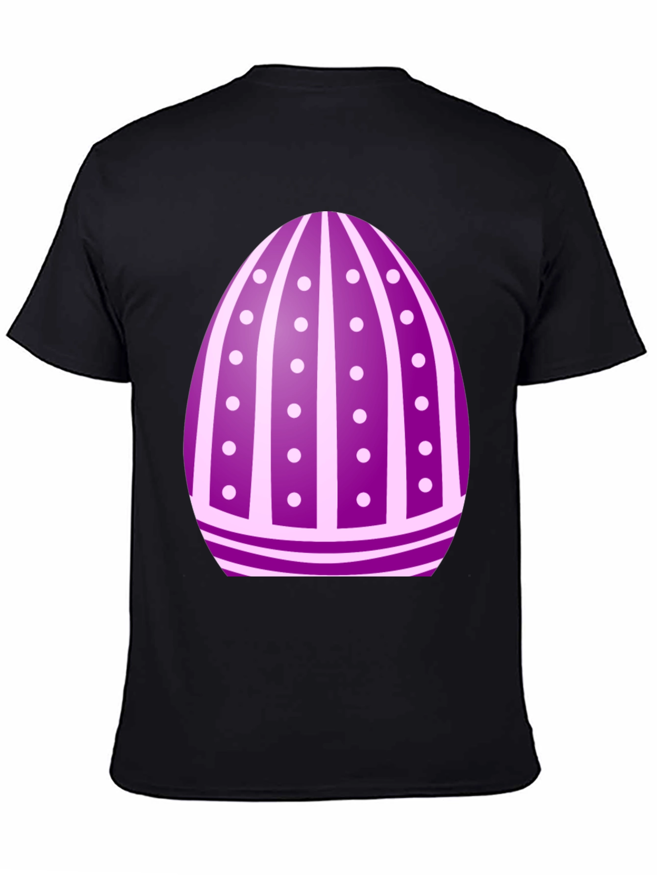 Easter Egg T-Shirt - Purple Striped Design