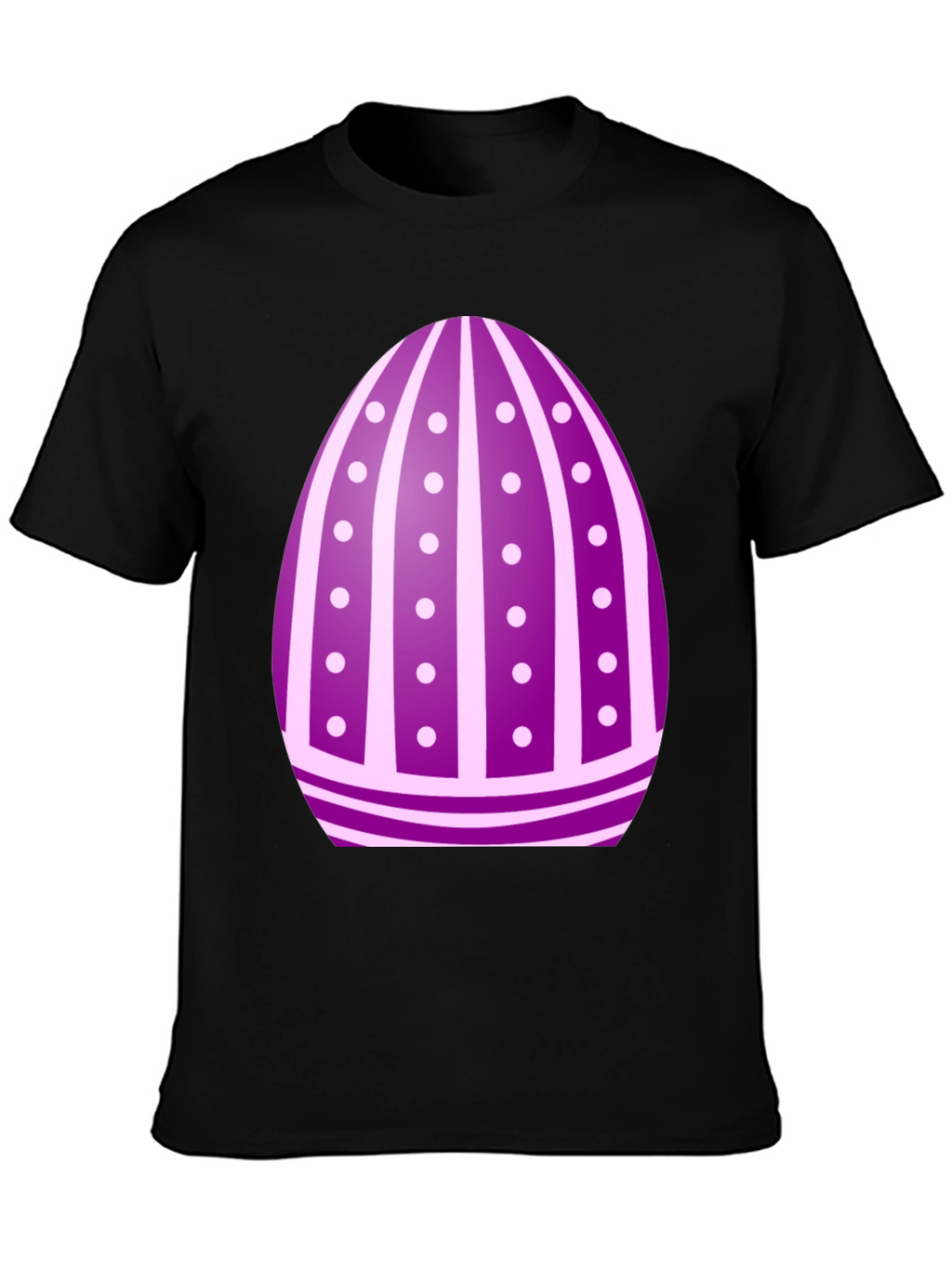Easter Egg T-Shirt - Purple Striped Design