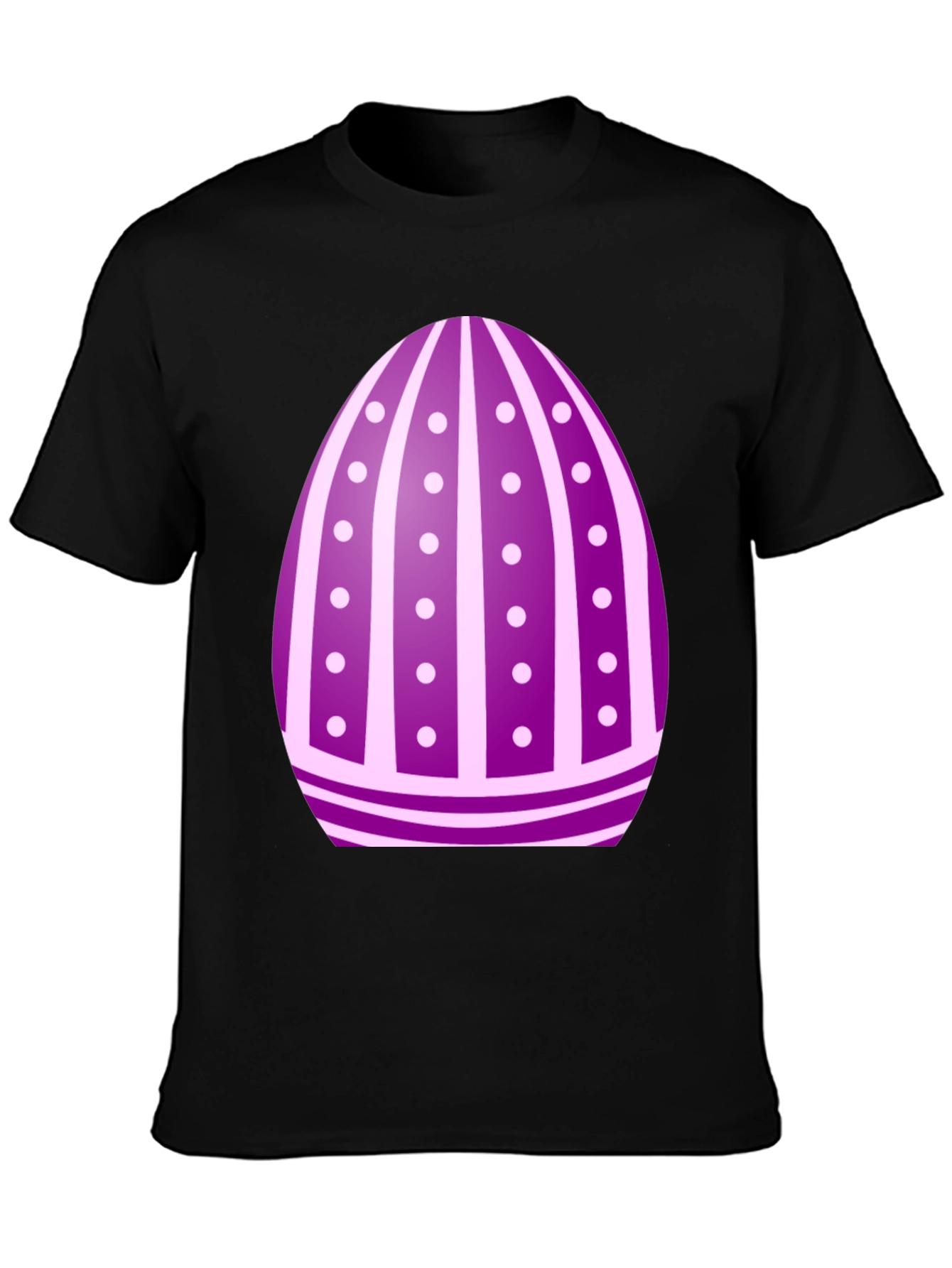 Easter Egg T-Shirt - Purple Striped Design