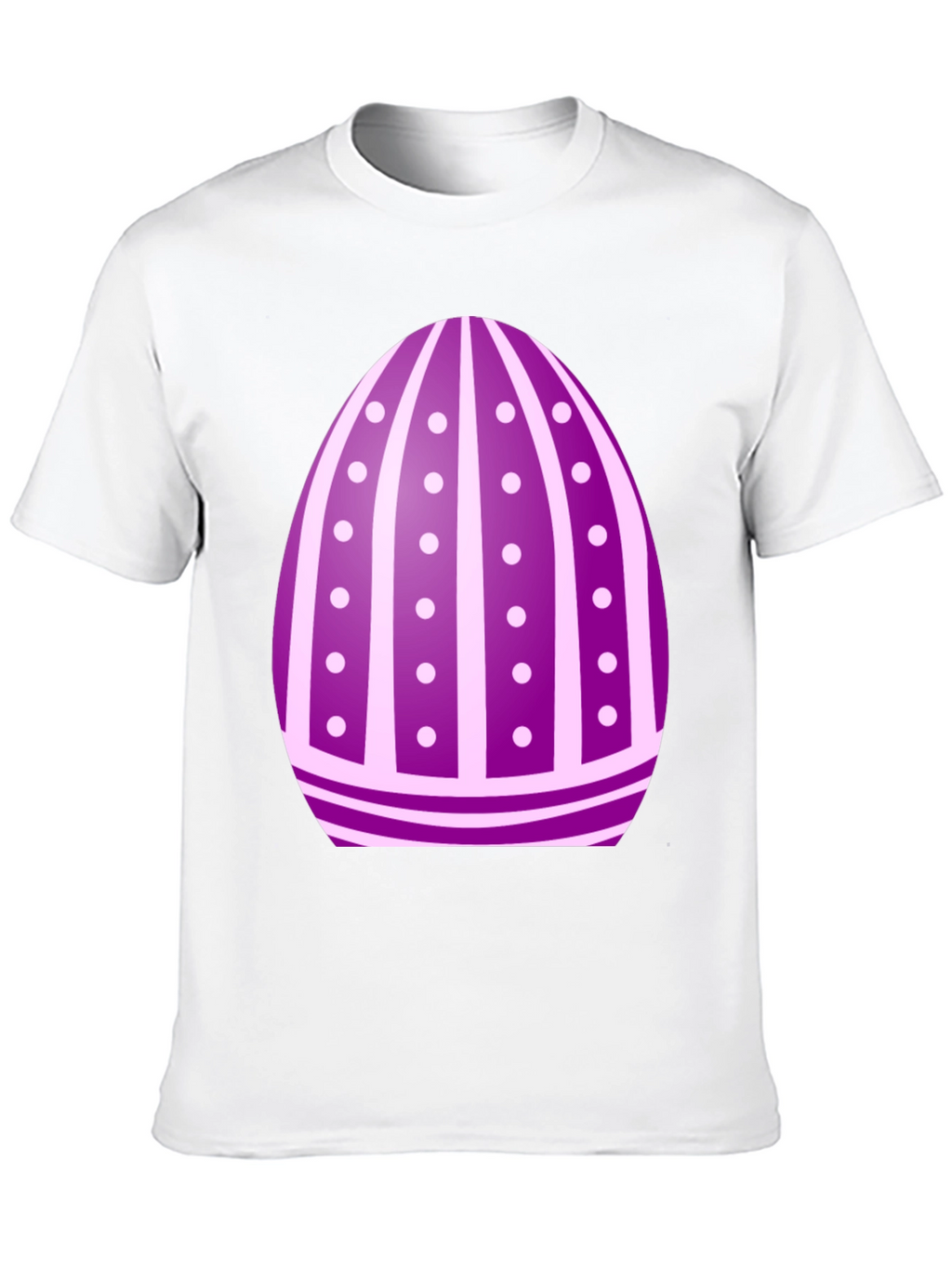 Easter Egg T-Shirt - Purple Striped Design