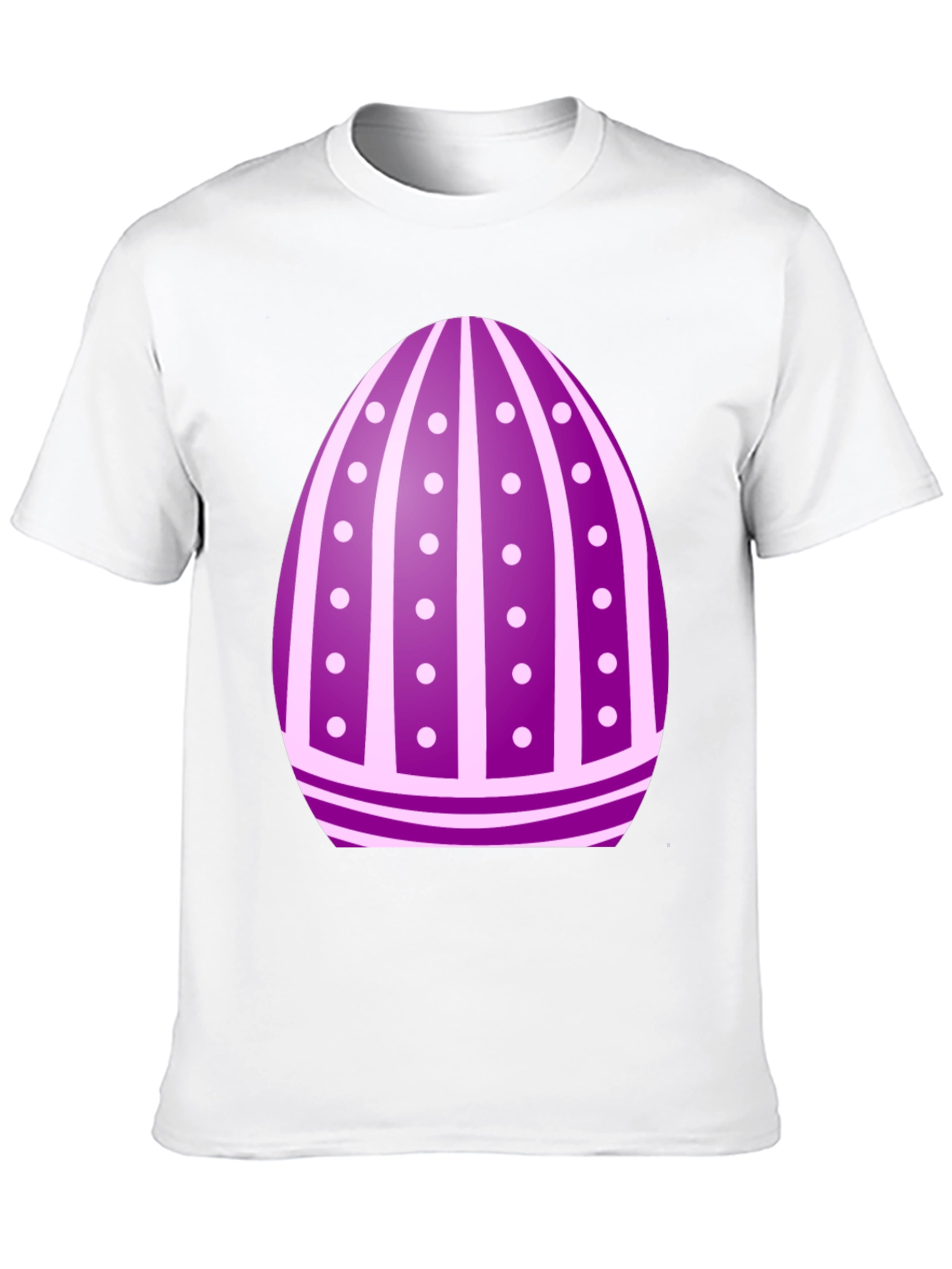 Easter Egg T-Shirt - Purple Striped Design