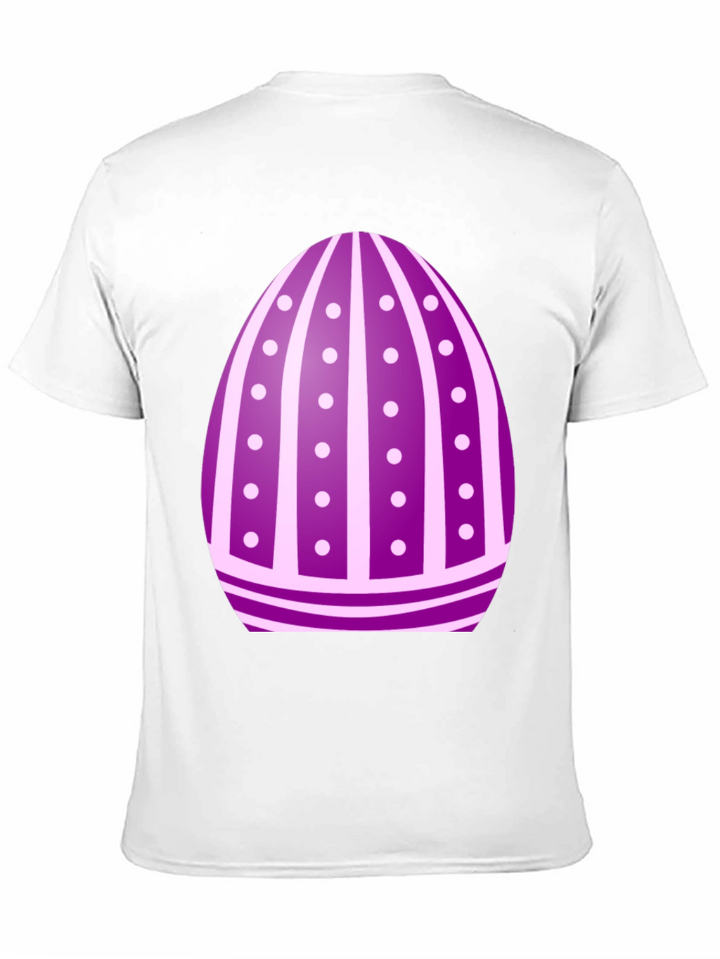 Easter Egg T-Shirt - Purple Striped Design