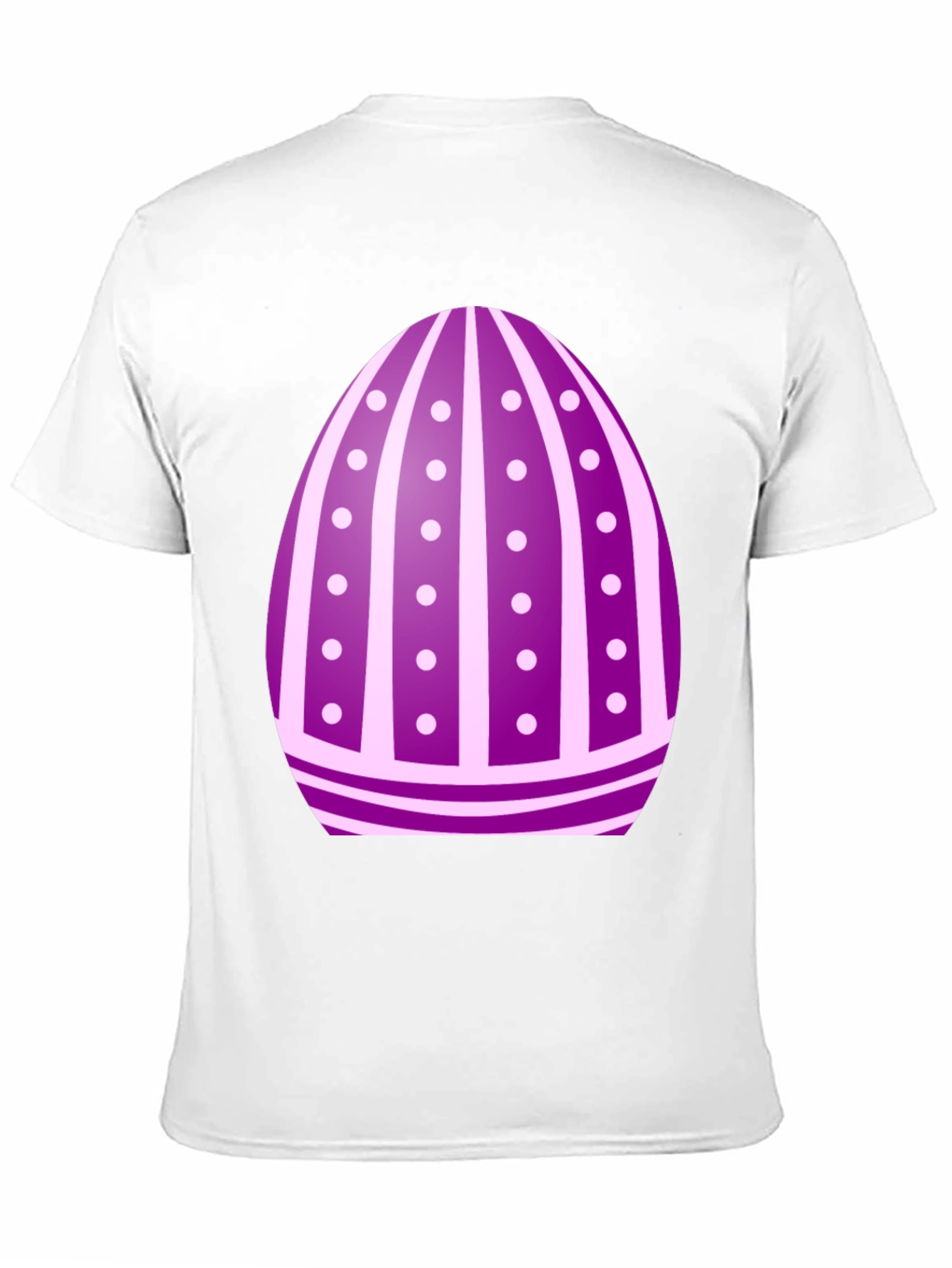 Easter Egg T-Shirt - Purple Striped Design