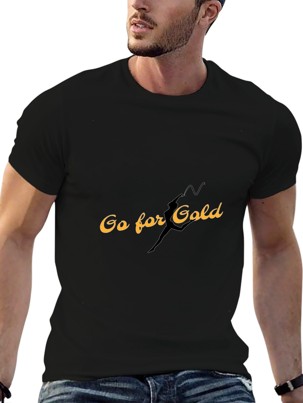 Go for Gold Black T-Shirt