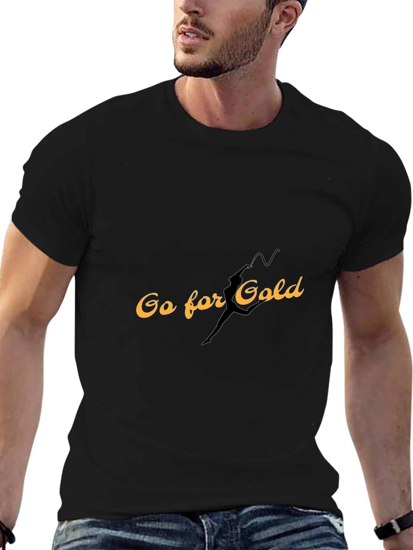 Go for Gold Black T-Shirt