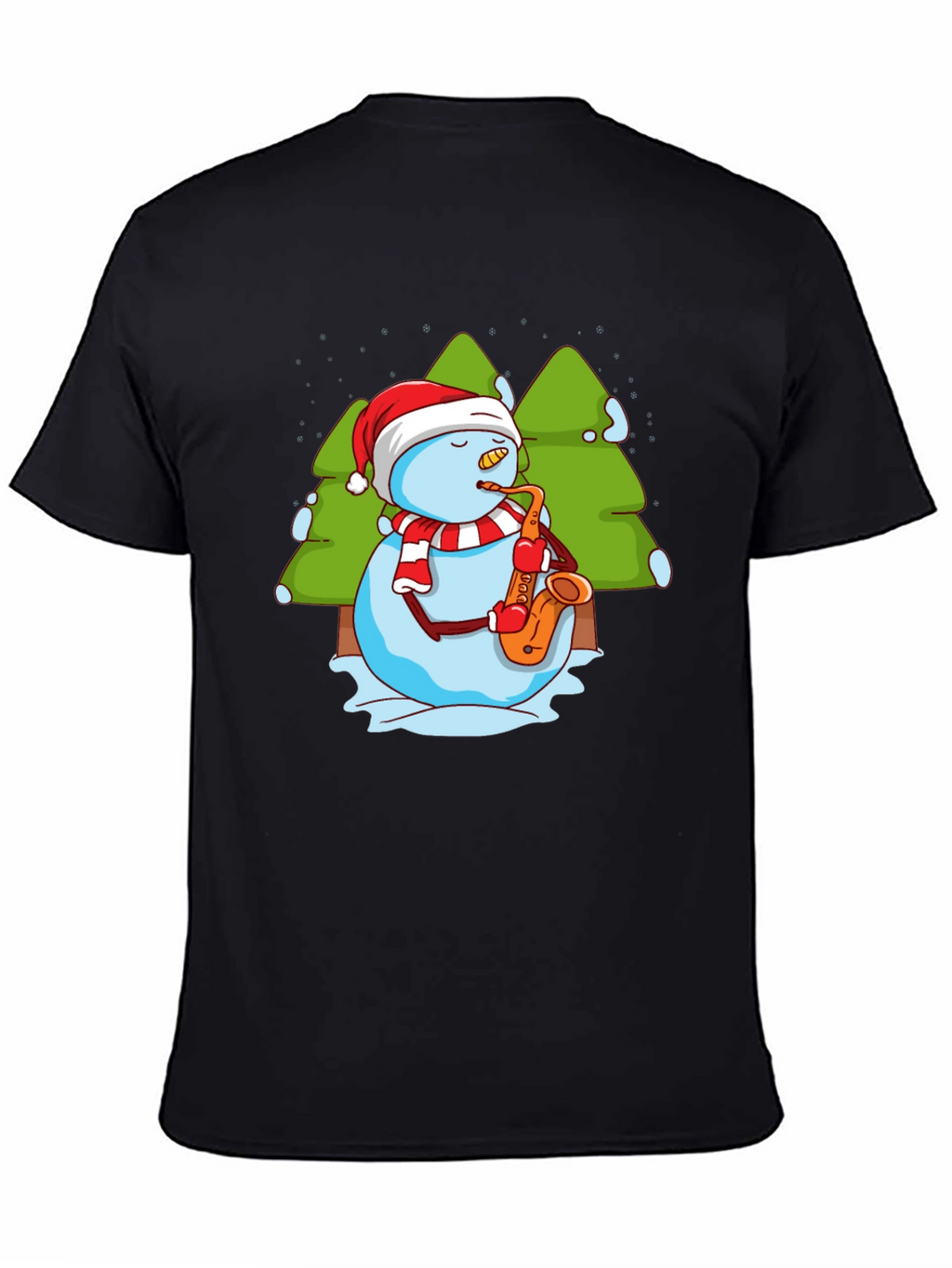 Snowman Saxophone Christmas T-Shirt