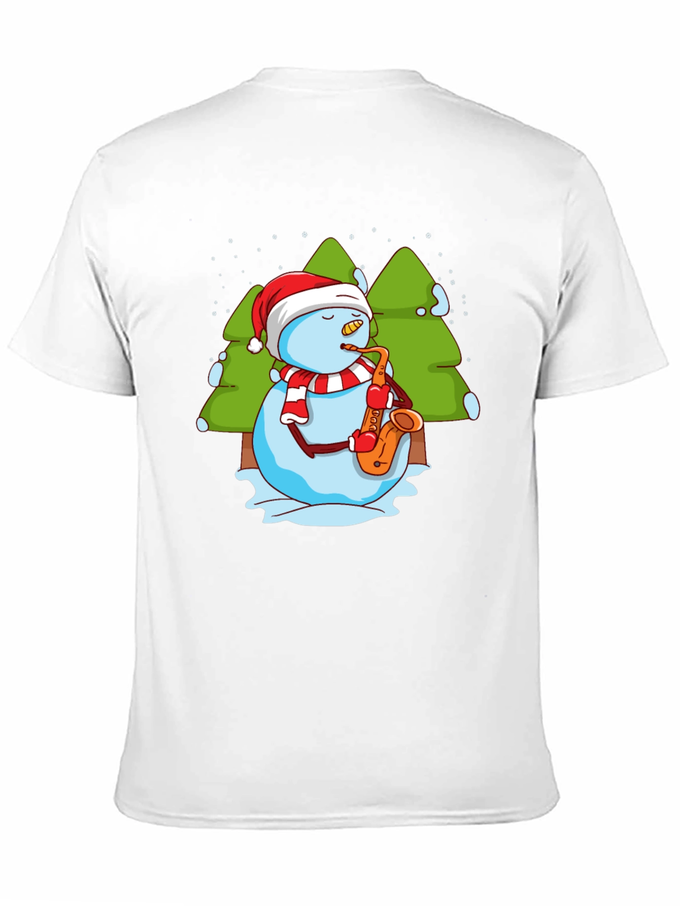 Snowman Saxophone Christmas T-Shirt